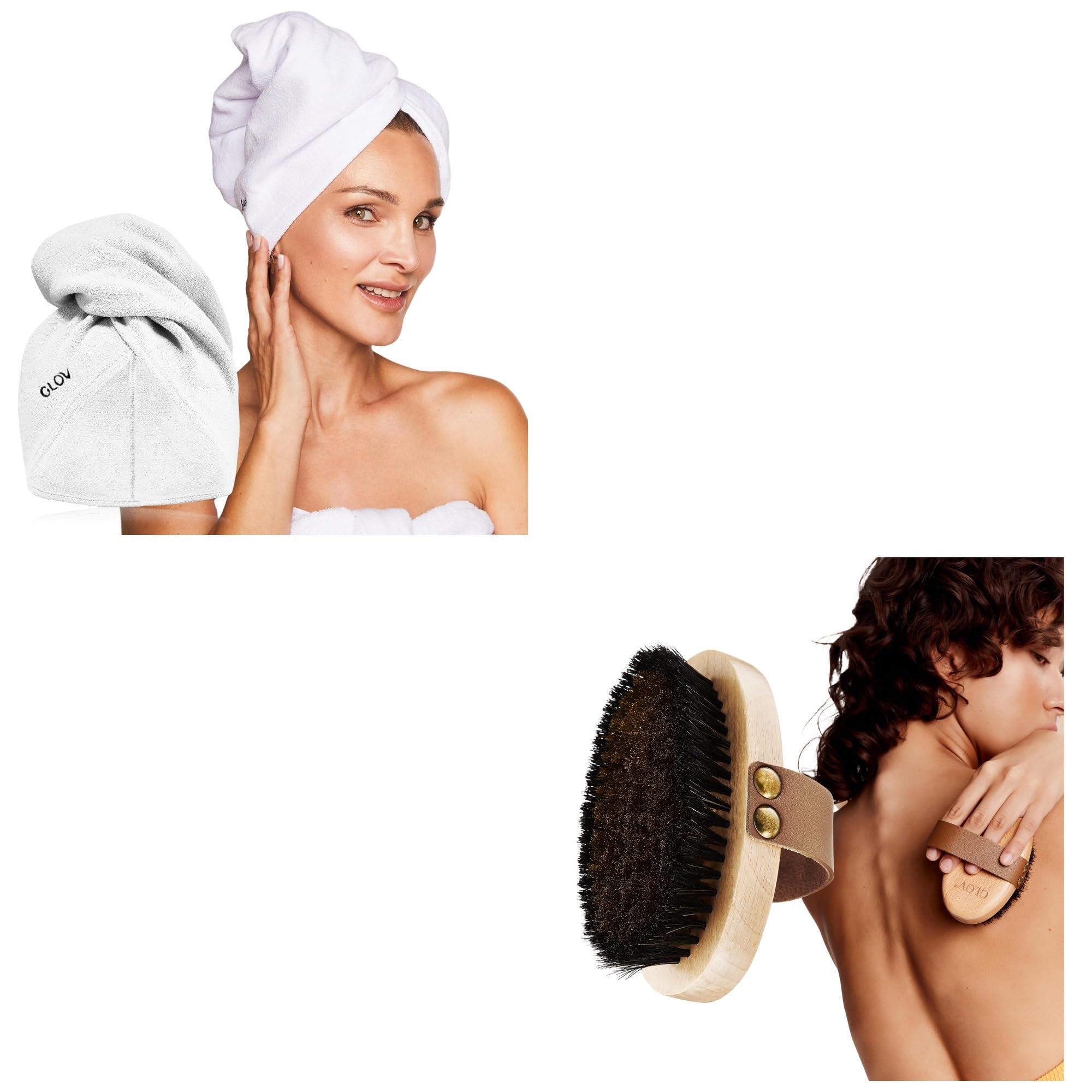 GLOV Bundle Benessere e Cura della Pelle Asciugamano Microfibra e Spazzola Corpo