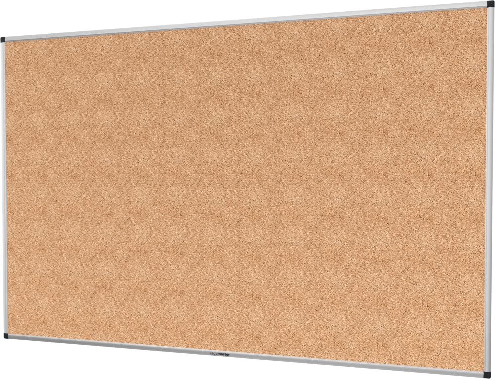 Legamaster UNITE Korktafel - 100x150cm - Pinnwand zum Aufhängen inklusive Wandhalterung - aus 100% Naturkork mit extra leichtem Aluminiumrahmen zum Anheften von Notizen