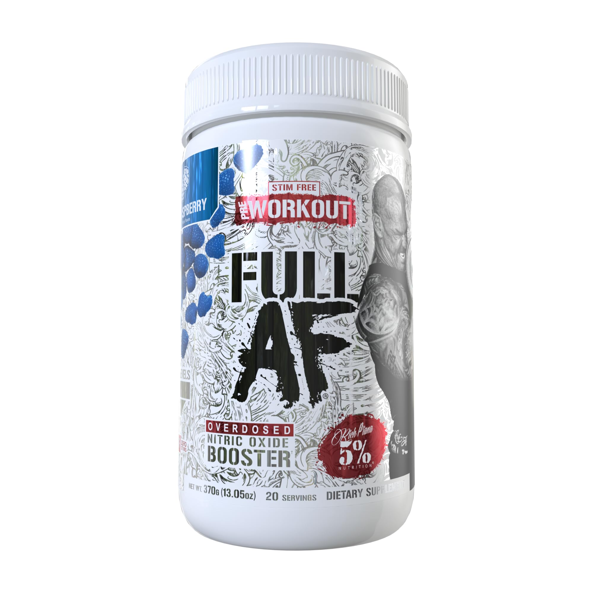 5% Nutrition FullAF Stim Free Pre Workout (Blue Raspberry) — Amazon image 9