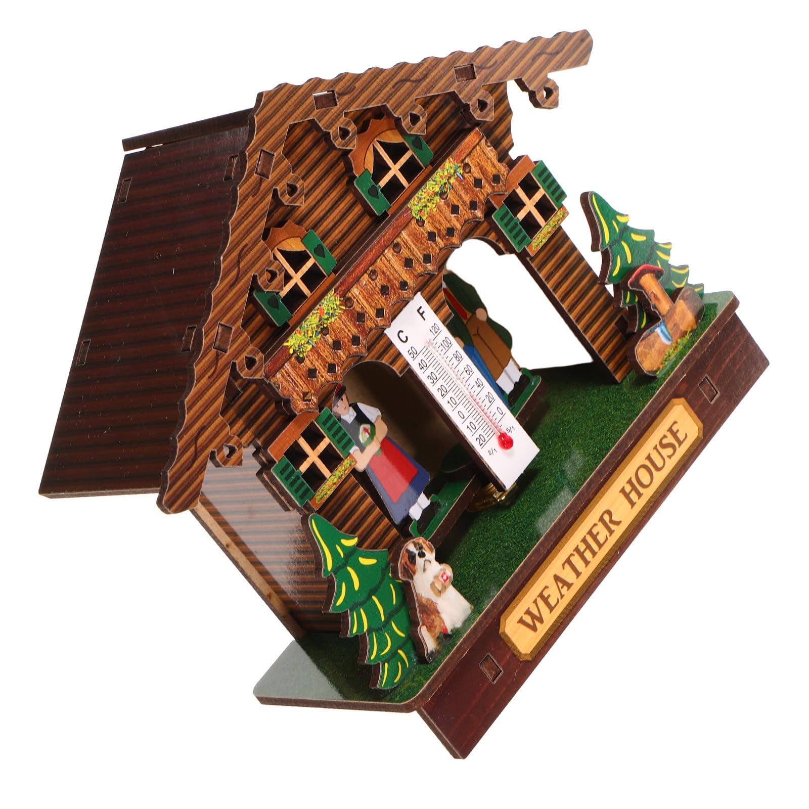 Termometro e Igrometro da Parete in Legno, Elegante | Letture di Temperatura e Umidità per Interno ed Esterno, Decorazione da Muro per Casa e Negozio