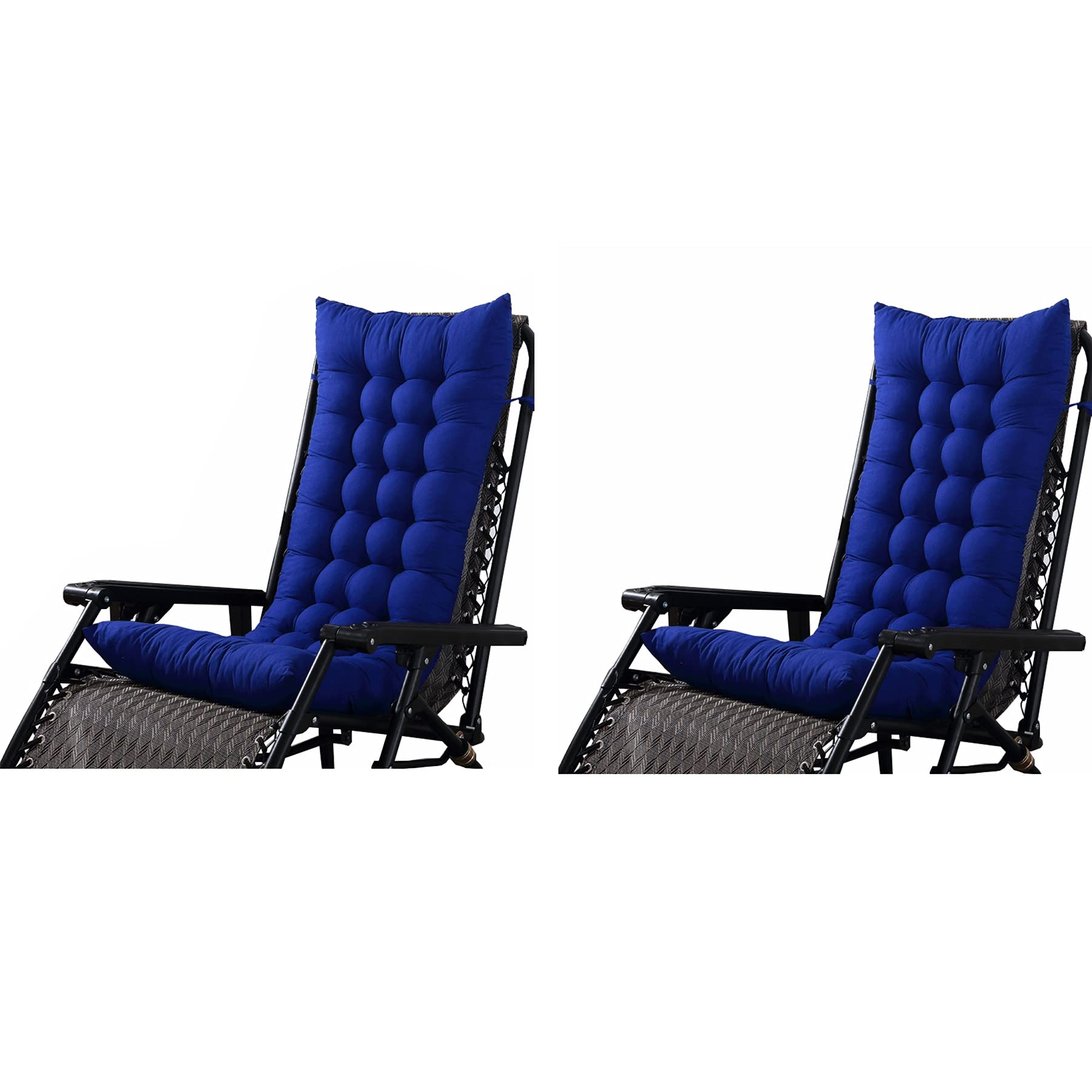 Set da 2 pezzi, 110 x 40 cm, blu, 6 Katzen Design perfetto per Liegestühle und Sonnenliegen ideal für Garten und Terrasse (Keine Stühle)