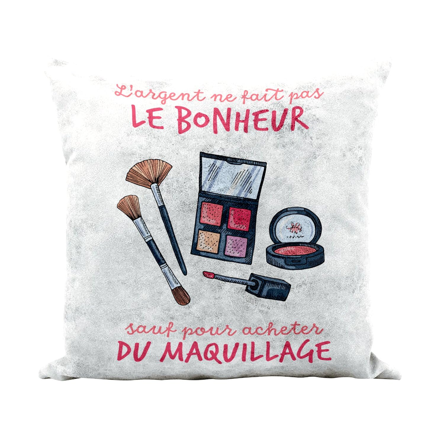 Coussin similicuir blanc idée cadeau originale message humour
