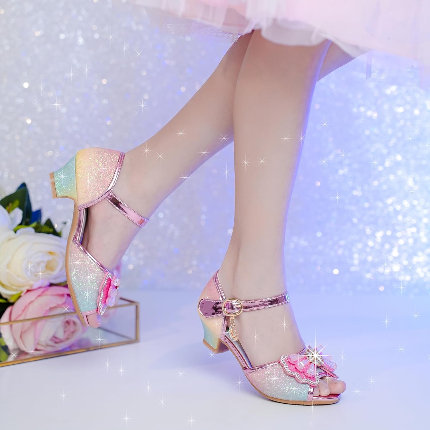 Osinnme Toddler Little Big Kid Girls Wedding Sandals - Image 7