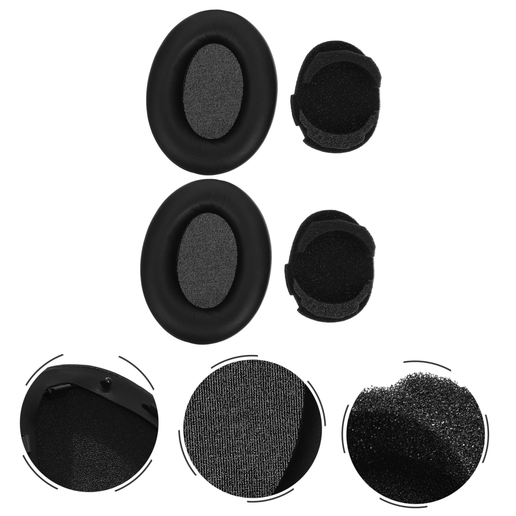 DOITOOL 4sätze Ersatz Ohrpolster Für - Bequeme Kunstleder Earpads Für Perfekten Für Musikliebhaber Einfache Langlebig Und Komfortabel