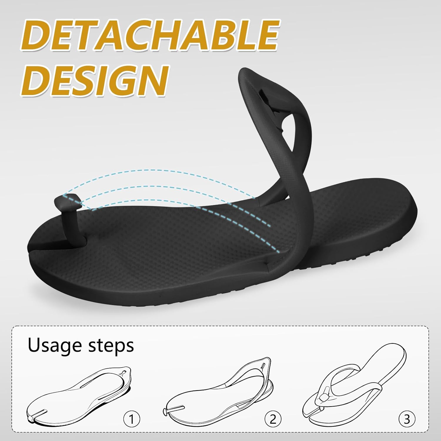Flip Flops for Women Men Quick-Dry Shower Shoes Foldable Travel Slippers Lightweight Non-Slip Bathroom Summer Beach Thong Sandals