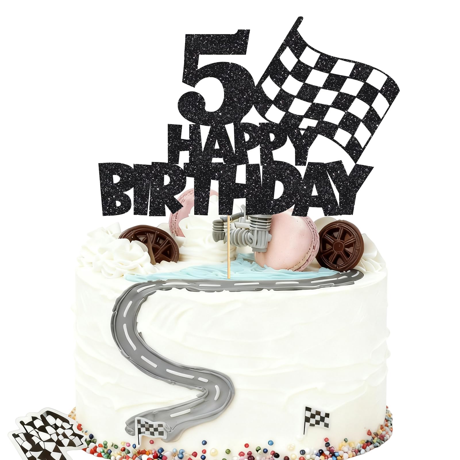 ケーキ トッパー Amazon.co.jp: Happy 5st Birthday ケーキトッパー カーケーキトッパー