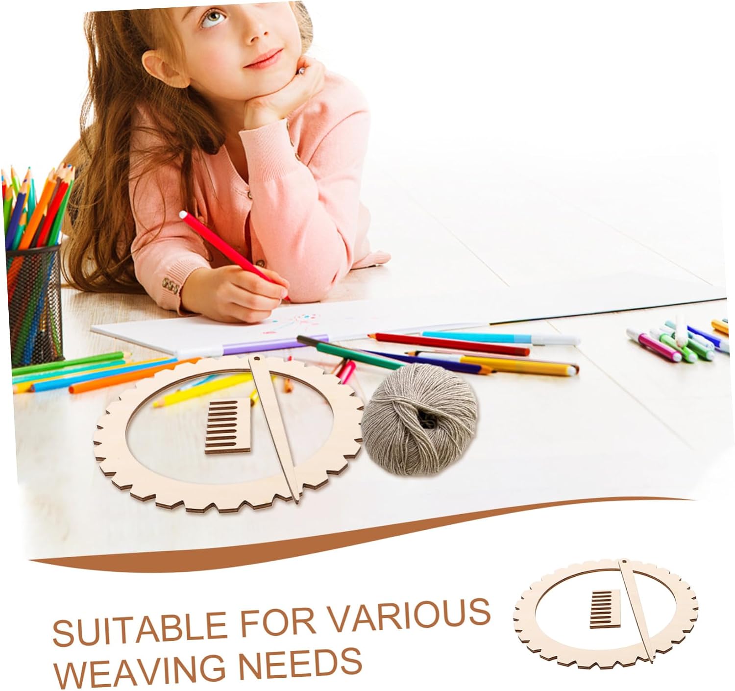 Hand Weaving Loom Board Craft Tool Set, Wooden