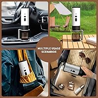 Vista 7 de RQUOIRE Cafetera portátil 3 en 1, máquina de café expreso, cafetera de viaje autocalentable compatible con cápsulas NS, DG y café molido, pequeña