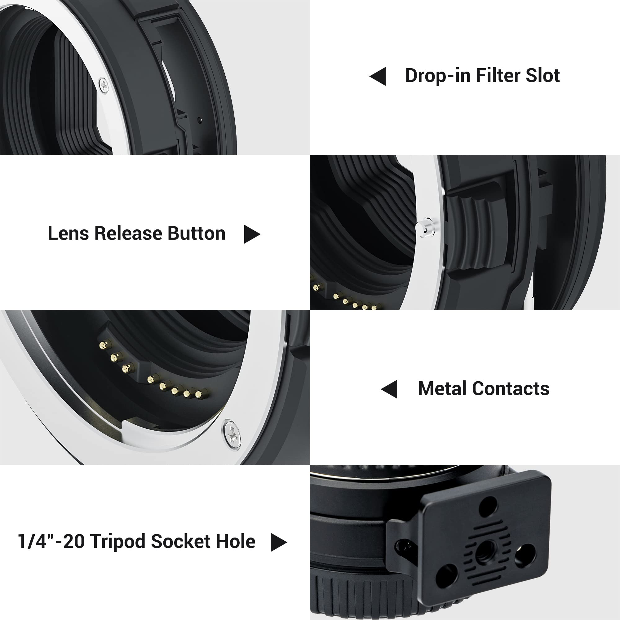 ミラーレス一眼 Canon Drop-In Filter Mount Adapter RF-EF Amazon.com : Drop-in Filter Mount Adapter EF-EOS R with Variable