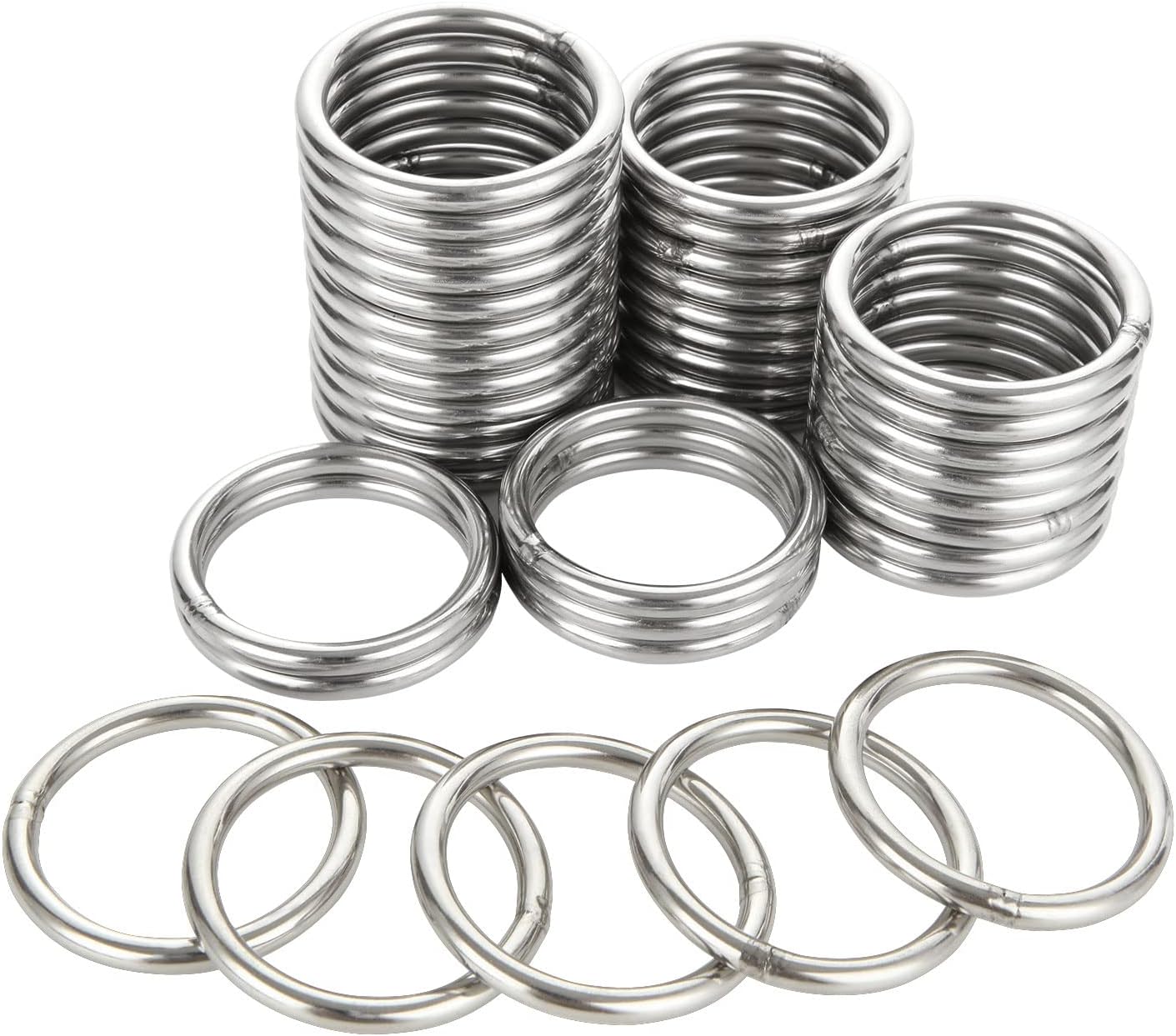 Amazon.com: LOYORTY 50PCS 2 Inch Metal Rings for Crafts, Solid Round ...