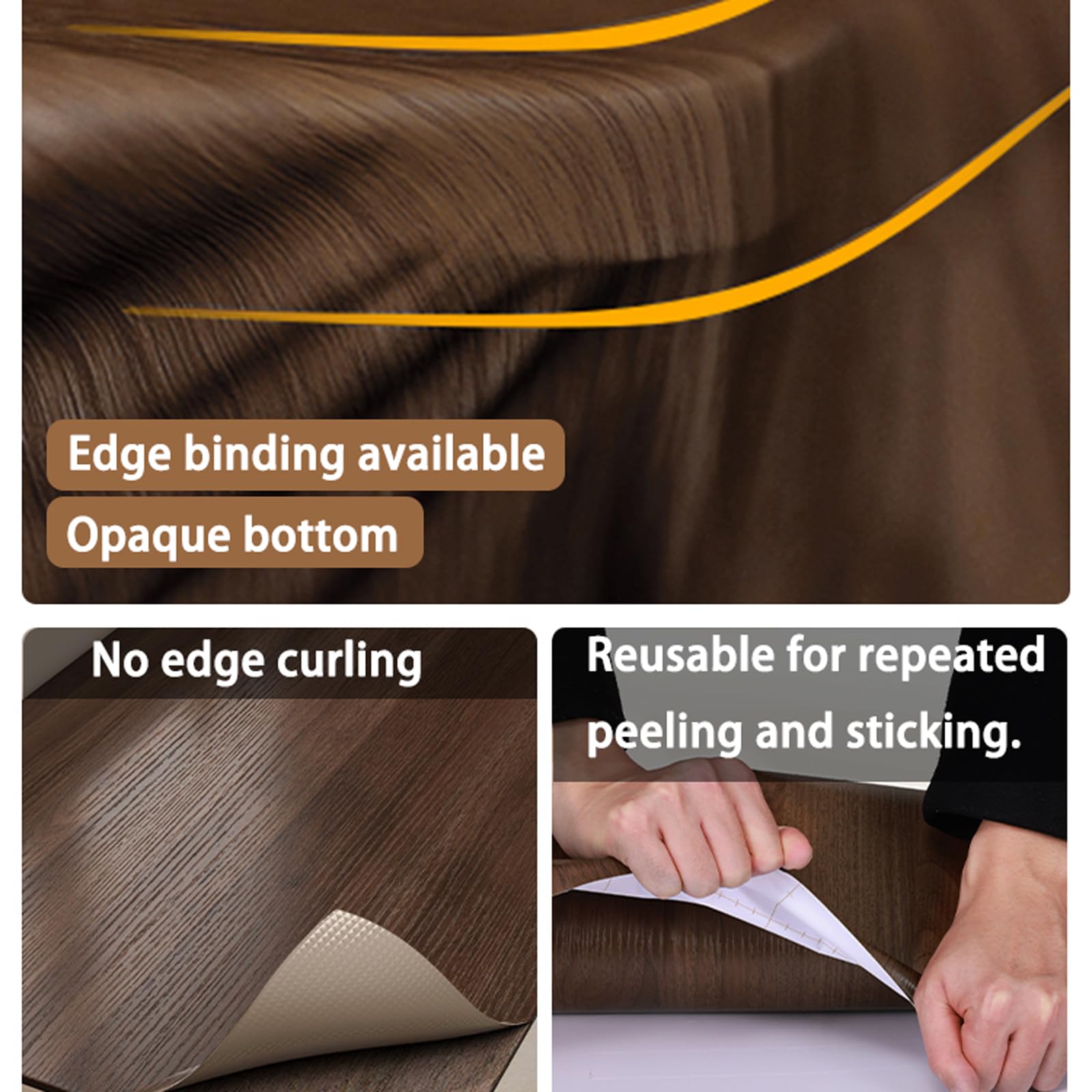Papier Peint Bois,Papier Adhesif pour Meuble Bois,Panneaux Muraux PVC Imitation Bois,Peler et Coller,Imperméable et Isolant Thermique,pour Plan de Travail Porte Adhesif Mural Salon