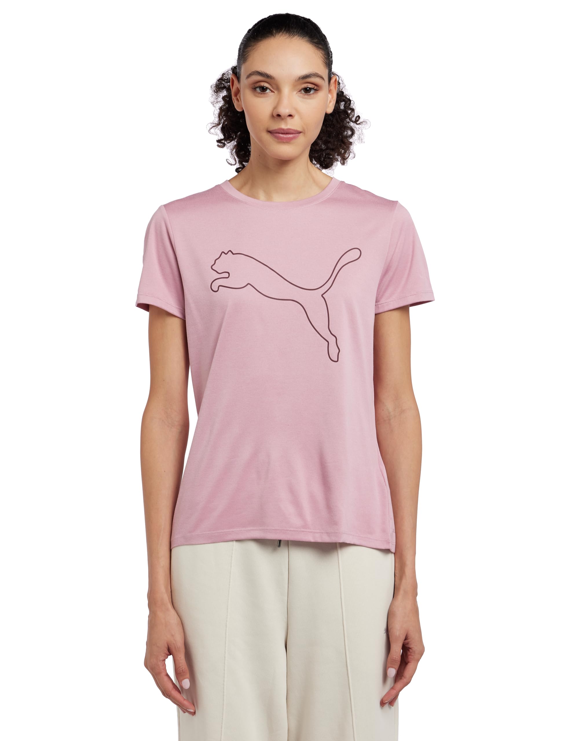 Puma Unisex W Tad Essential Heather Logo Tee Tees (1er Pack)