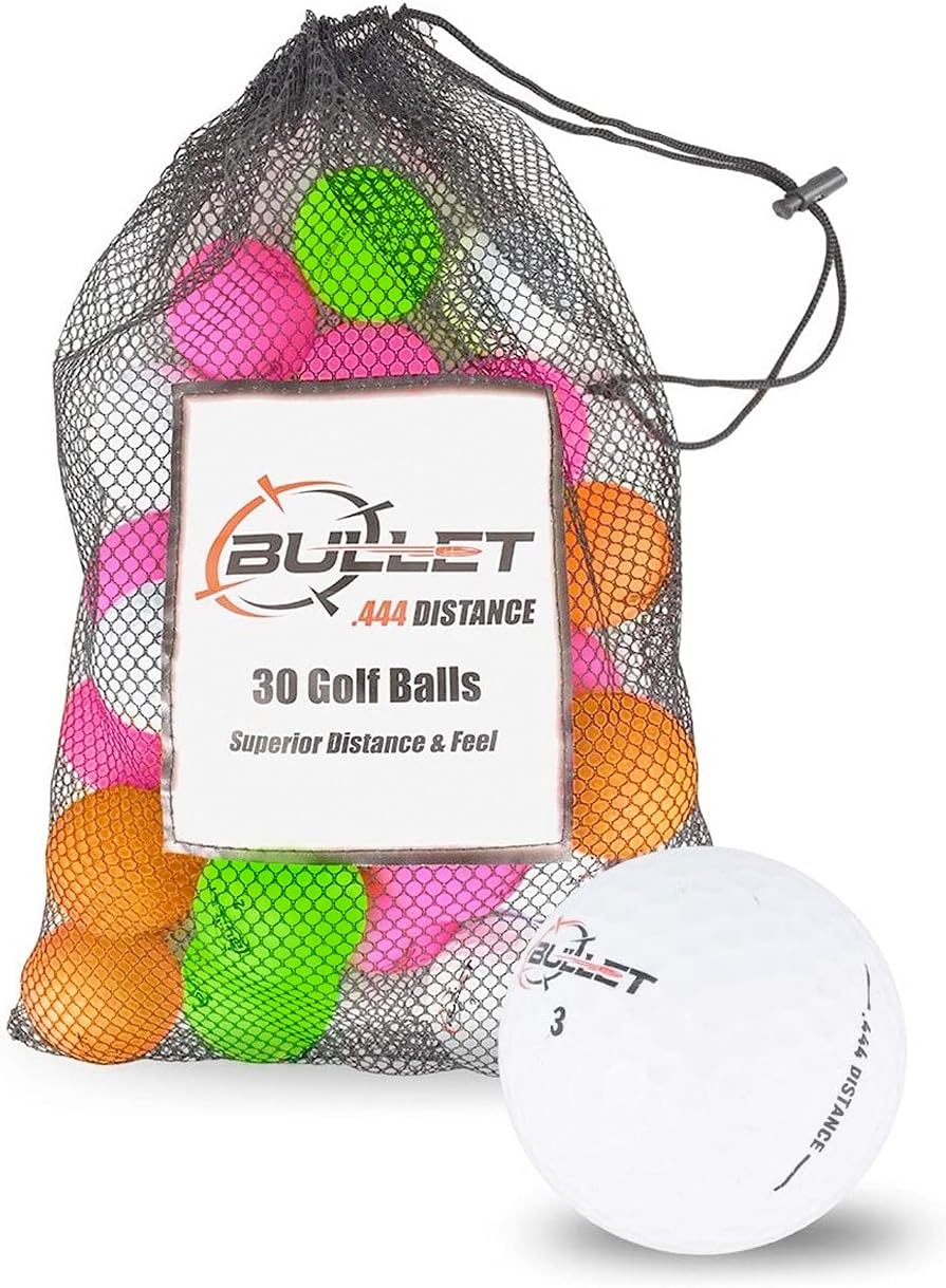 Bullet .444 Distance Matte Colored Golf Balls [30Ball