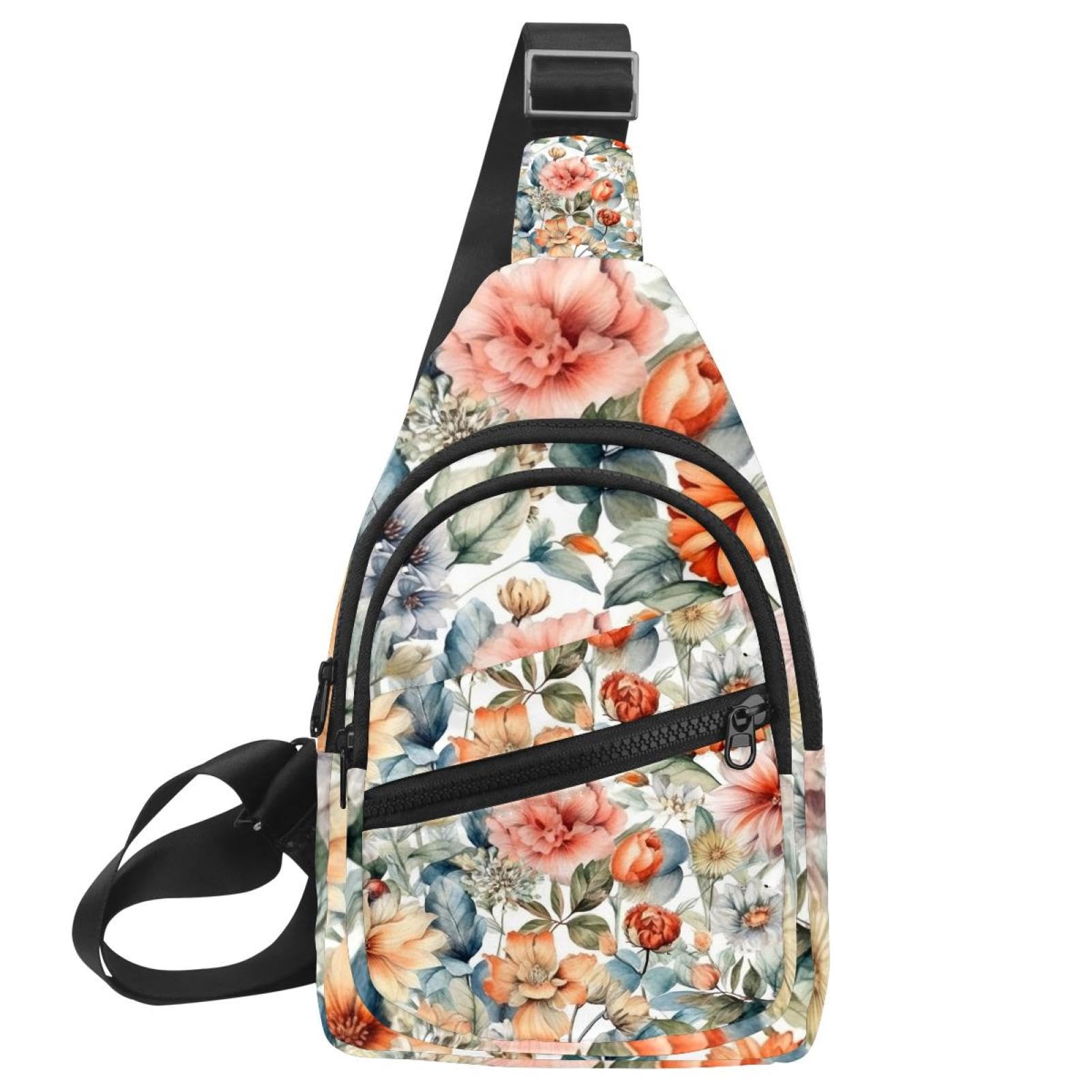 Mochila con estampado floral multicolor tamaño compacto de 30x18x4cm 7