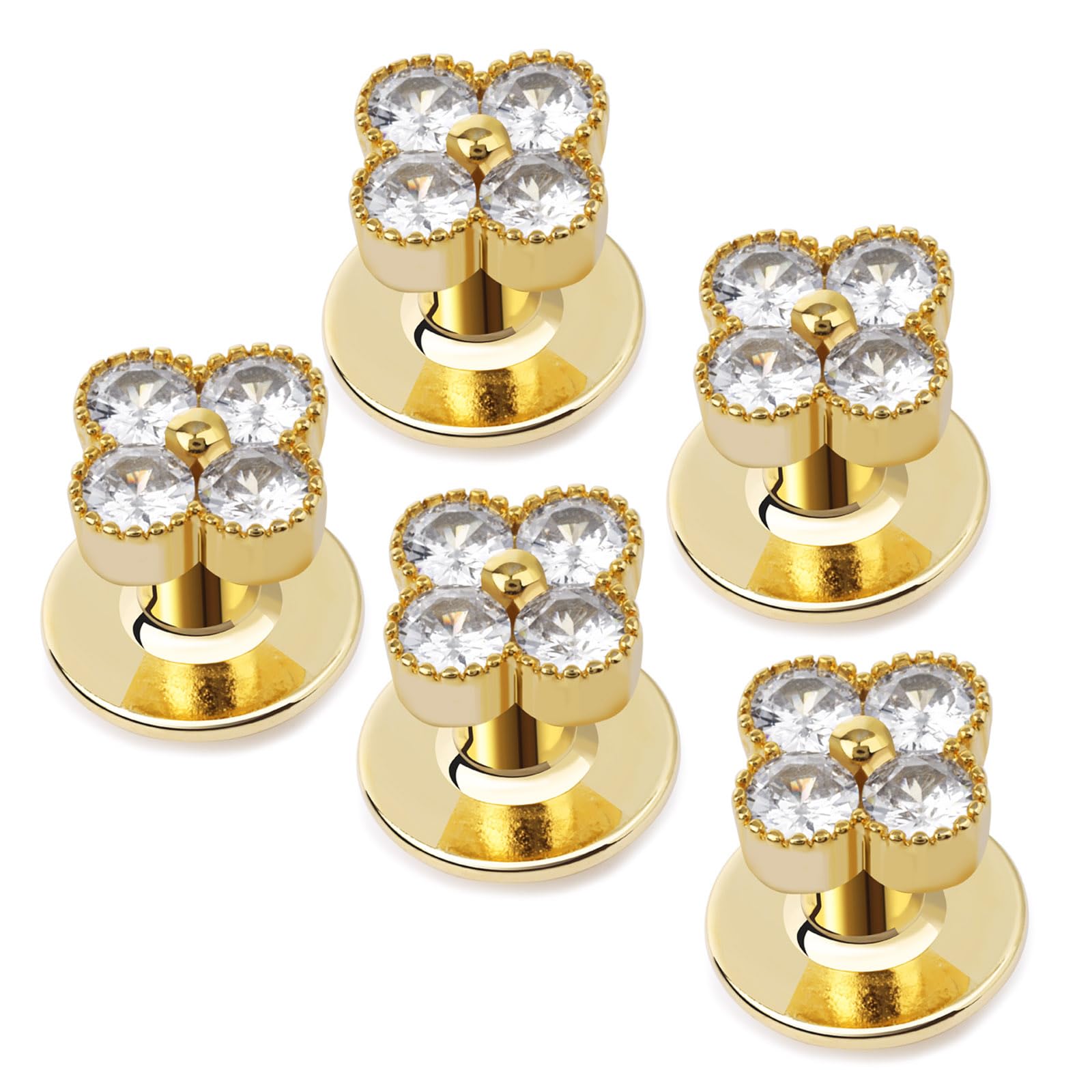 hawson Crystal Tuxedo Studs for Mens Tuxedo Shirt,5 PCS Tuxedo Buttons for Birthday Wedding Party Christmas.-picture-17