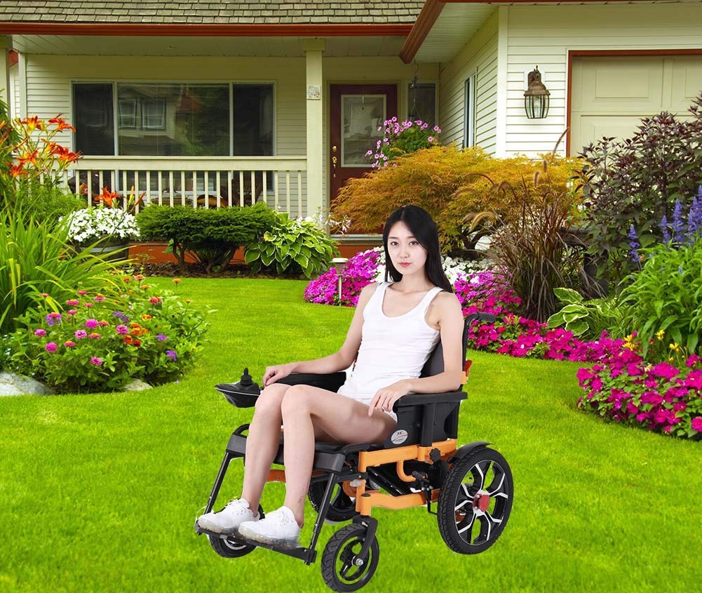 Heavy Duty Elektryczny wózek inwalidzki, składany, lekki, mobilny skuter, wygodny, do domu, na zewnątrz, gotowe do siedzenia 45 cm, łożysko ładunkowe 100 kg, P