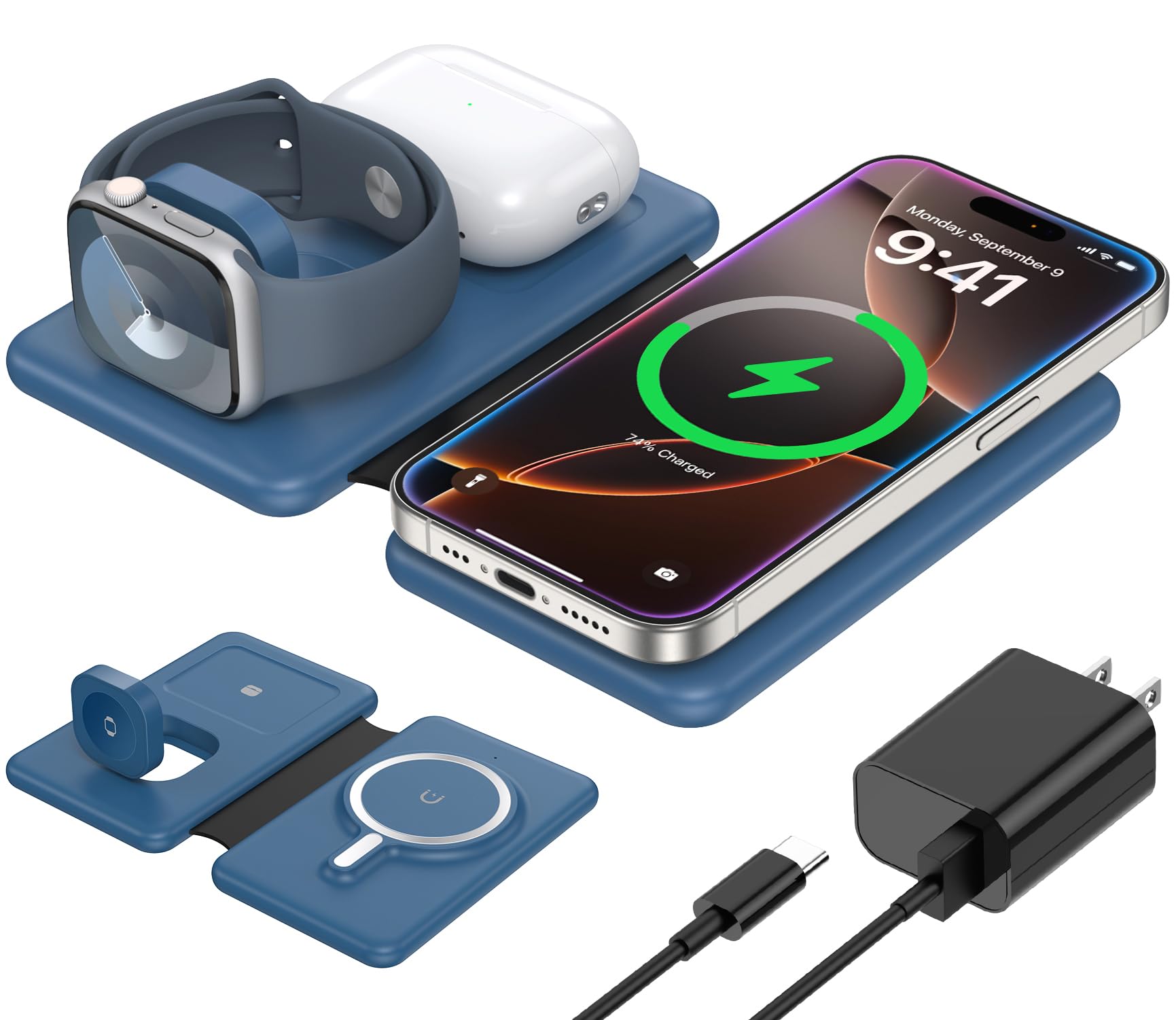 Amazon.com: Kmsoioa 3 in 1 Charging Station for Apple,Travel