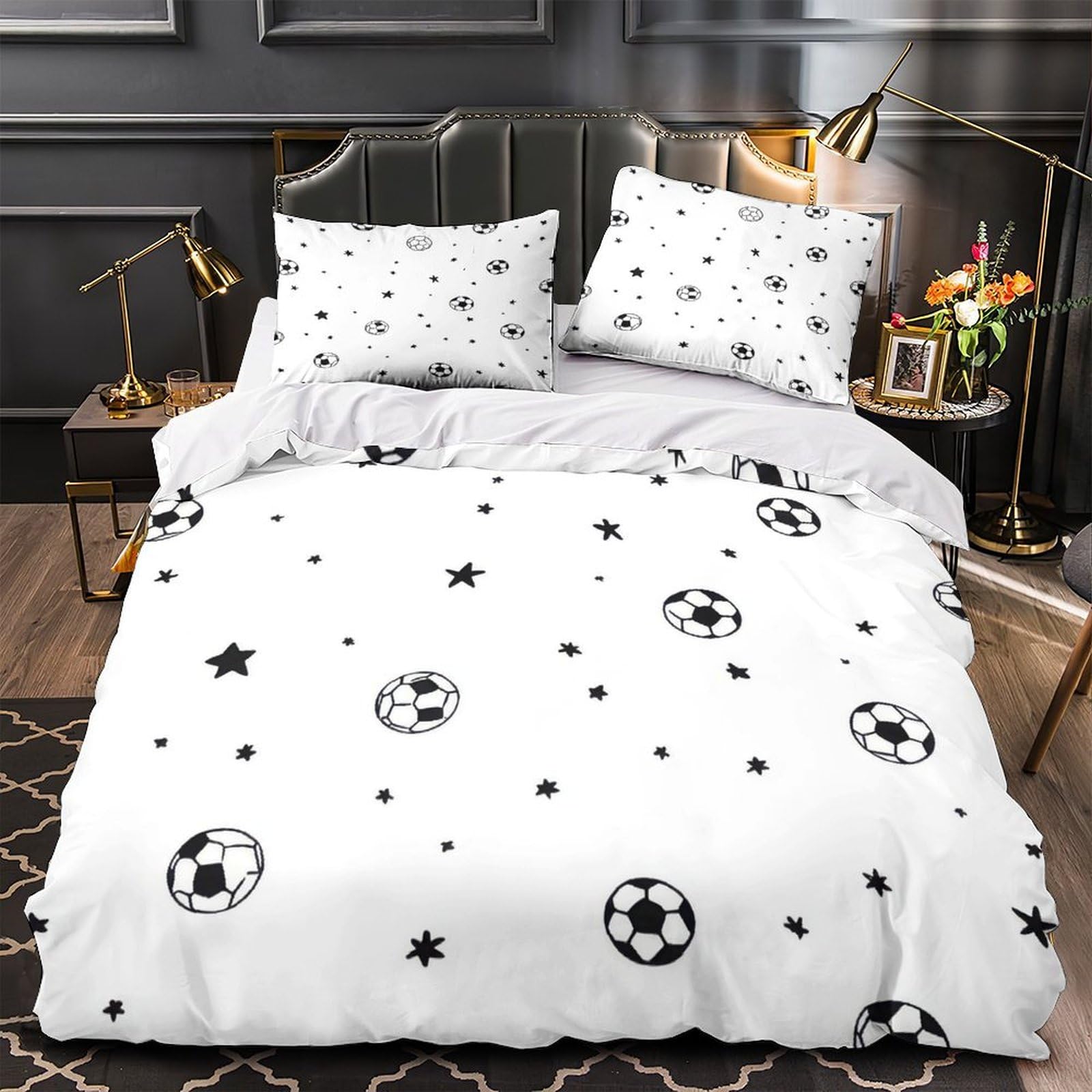 Parure de lit fraise 220x240 cm avec housse de couette pastel mignon pour grand lit fille