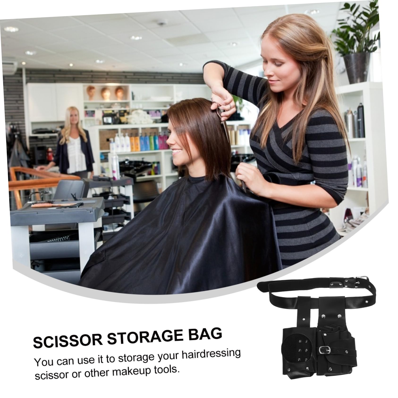 Baluue Professional Hair Stylist Bag Multifunction Scissor Pouch Portable Hairdressing Kit