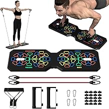 Planche de pompes | Planche de pompes | Poignées de pompes multifonctionnelles | Support de pompes pliable | Karpertraining Gym Workout| avec corde d'entraînement élastique