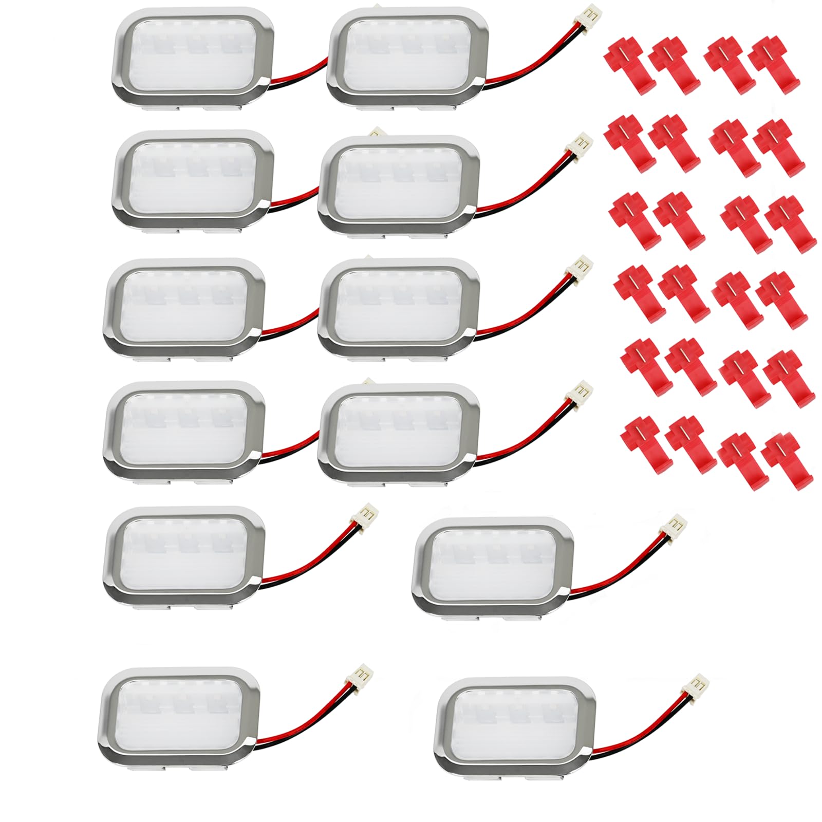 Photo 1 of ?12PCS? W11683242 Refrigerator LED Light Assembly Kit Fits for Whirlpool JennAir & KitchenAid W10559034 W10607479 W10623957 W11462342 W10637315 LED Light Module ?