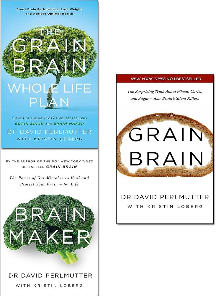 David Perlmutter 3 books collection set - The Grain Brain Whole Life Plan, Brain Maker, Grain Brain - The Power of Gut Microbes to Heal and Protect Your Brain Paperback – 1 Jan. 2017