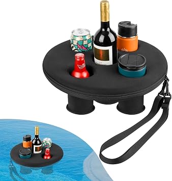 Hot Tub Drink Holder, Floating Drink Holder, Floating Tray With 5 Holes, Floating Spa Hot Tub Drink Tray For Pool Beach, Outdoor Patio Hot Tub Accessories And Supplies