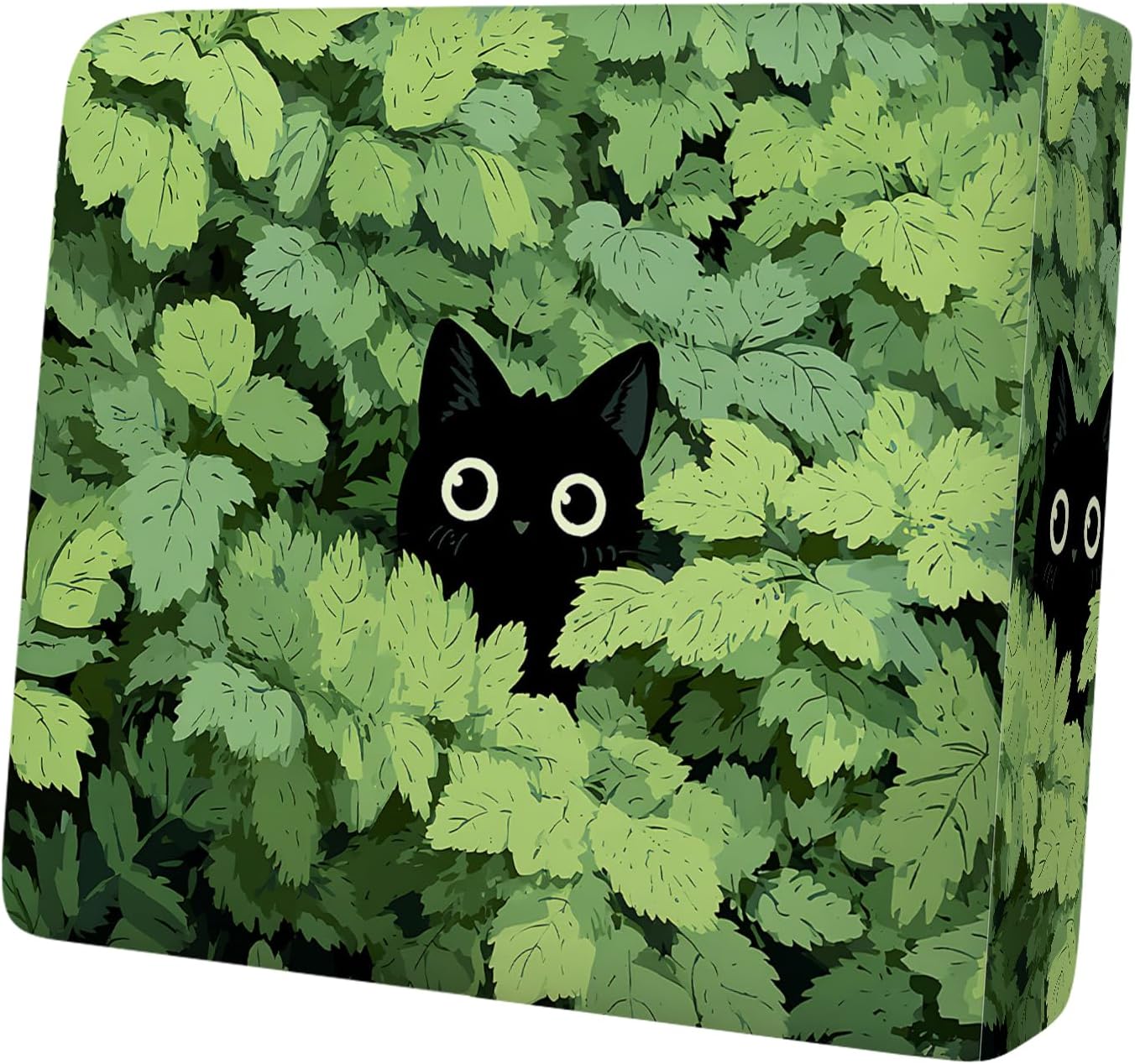 Cute Cat in the Leaves Couch Cushion Cover, Fun Sofa Cushion Slipcover, Stretch Furniture Protector, Removable Washable Seat Cover for Living Room Sofa,S