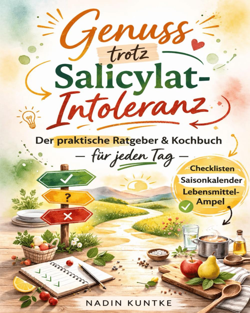 Genuss trotz Salicylat-Intoleranz - Der praktische Ratgeber & Kochbuch für jeden Tag Aufkleber: Checklisten, Saisonkalender, Lebensmittel-Ampel, ... und Routinen bei Salicylat-/ASS-Intoleranz