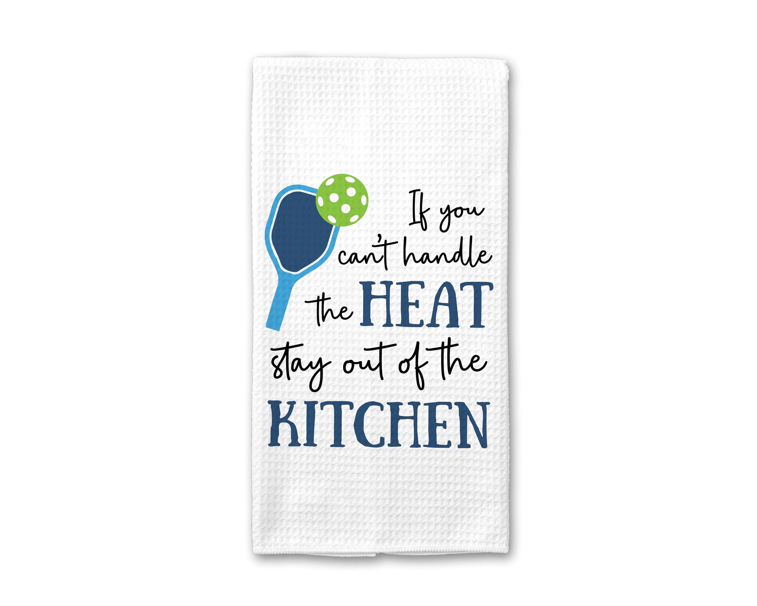 Canary RoadPickleball Towel | Funny Pickleball Kitchen Towel | Pickleball Player Gift | Mothers Day Gift | Pickleball Team Gift | Pickle Ball Player (Can't Handle the Heat)