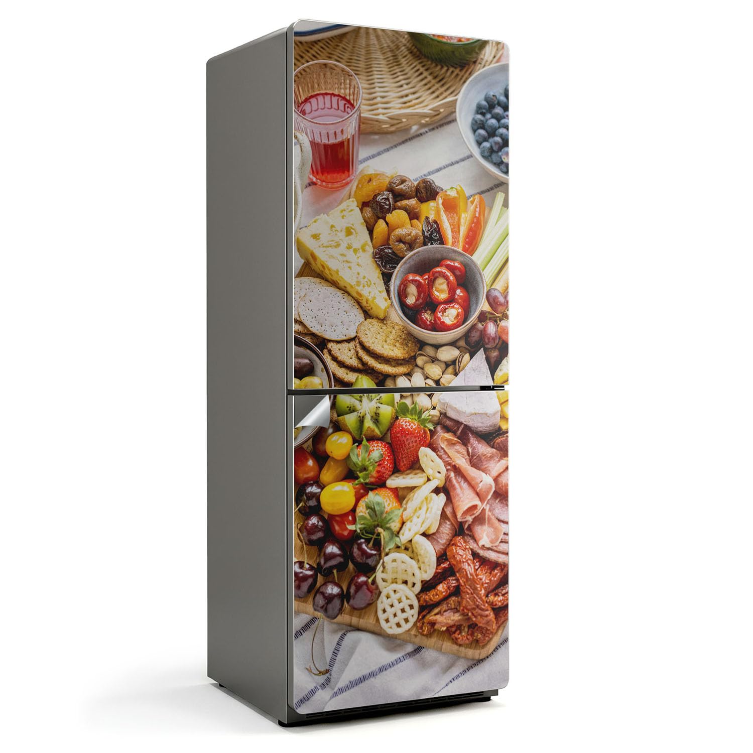 Sticker couvrant entièrement frigo 70x190 cm auto-adhésif de cuisine