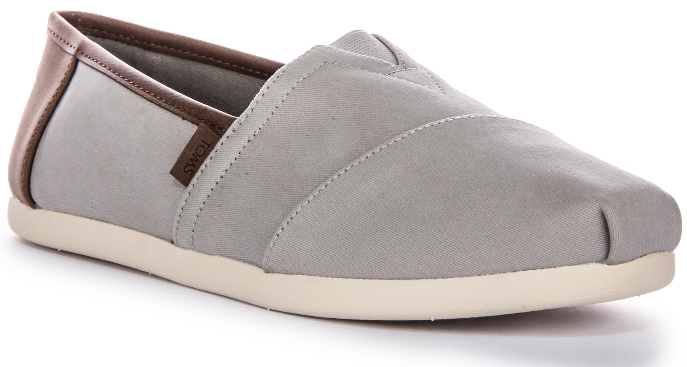 TOMS Men's Sneaker, Drizzle Grey Brushed Twill Tan Synthetic, 11