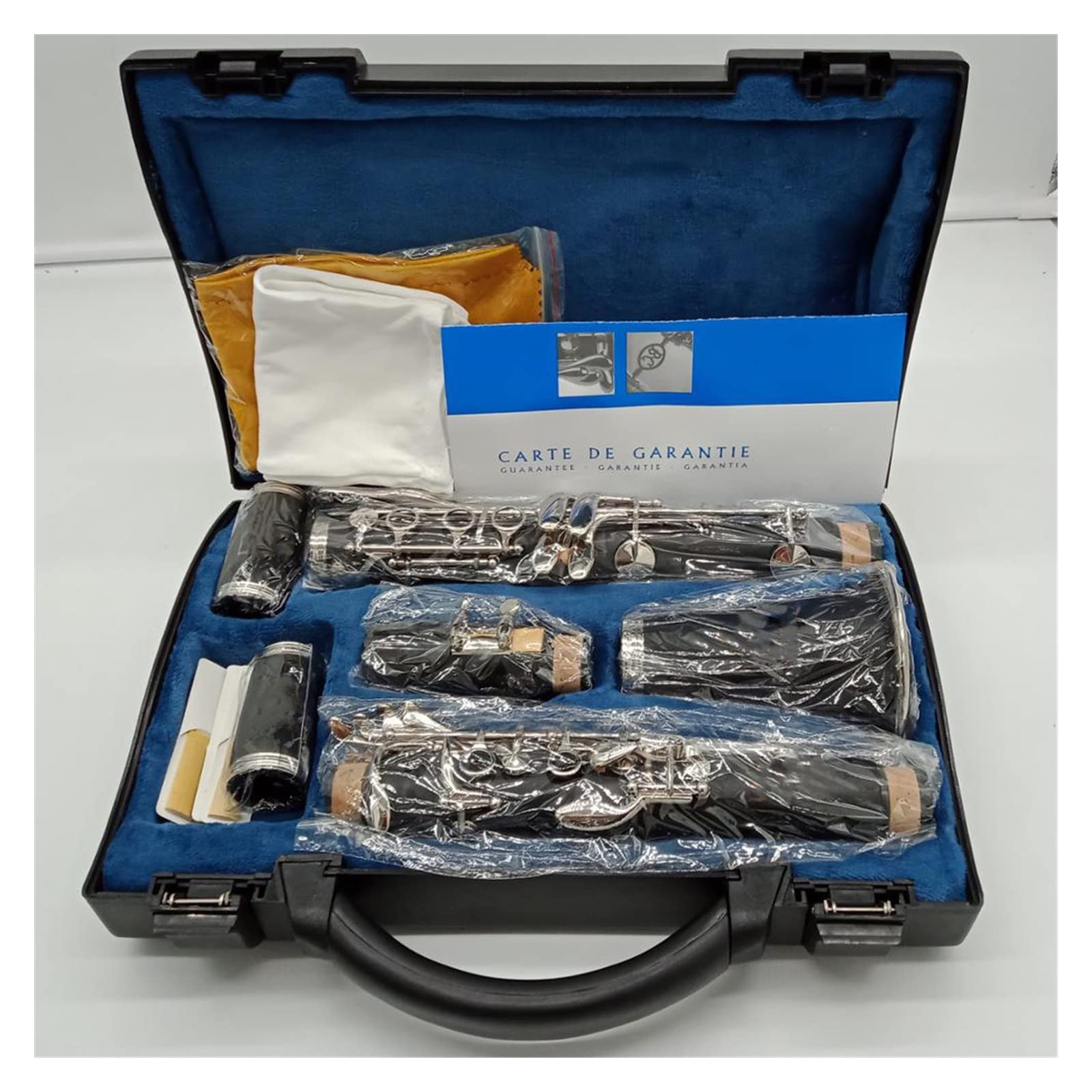 Profesional Clarinete Clarinete Profesional E11, Llaves Plateadas, 17 Llaves con Estuche, Boquilla