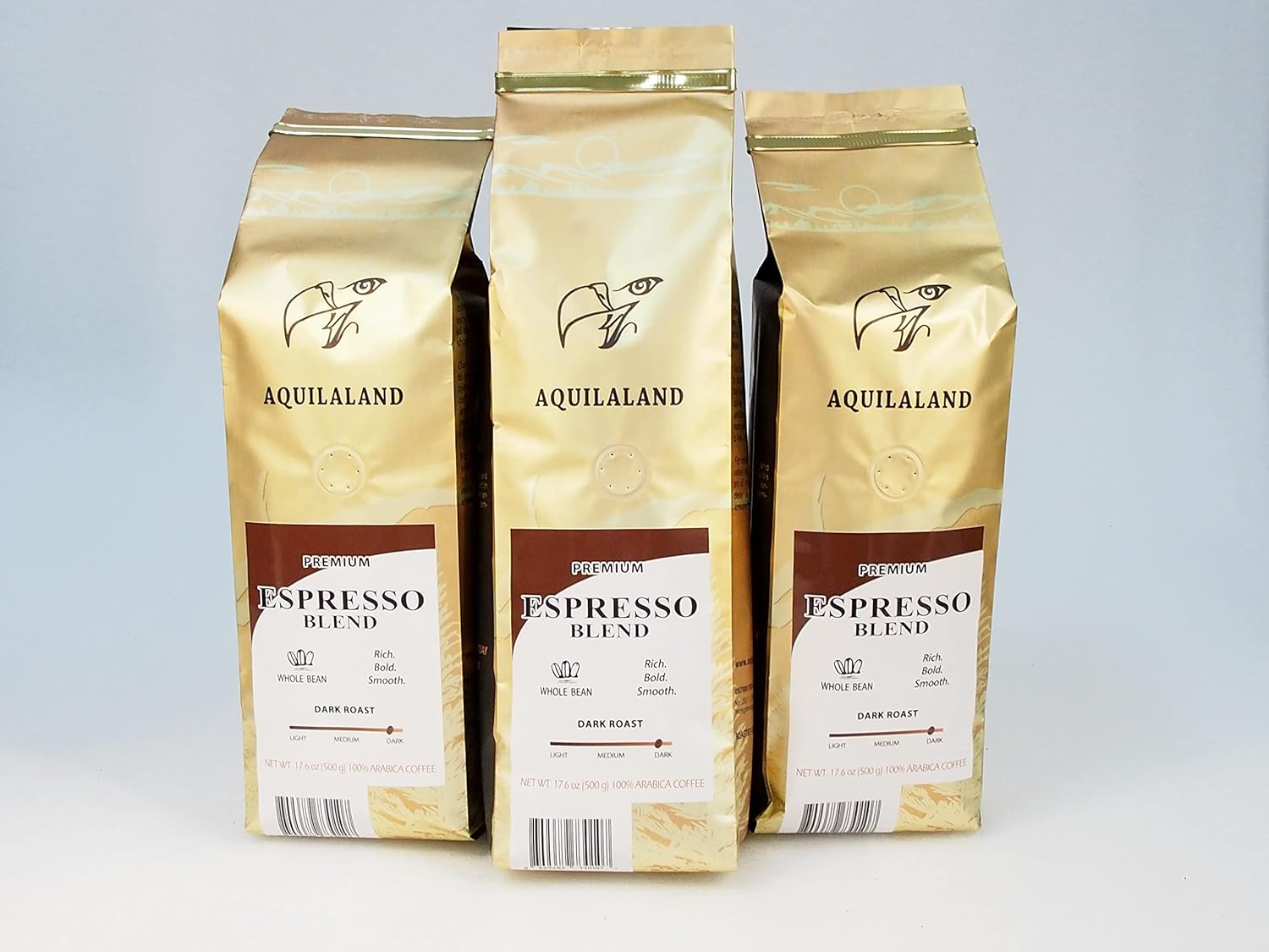 Aquilaland Premium Espresso, Dark Roast, 100% Arabica, 1.1 Pound (Whole Bean Coffee)