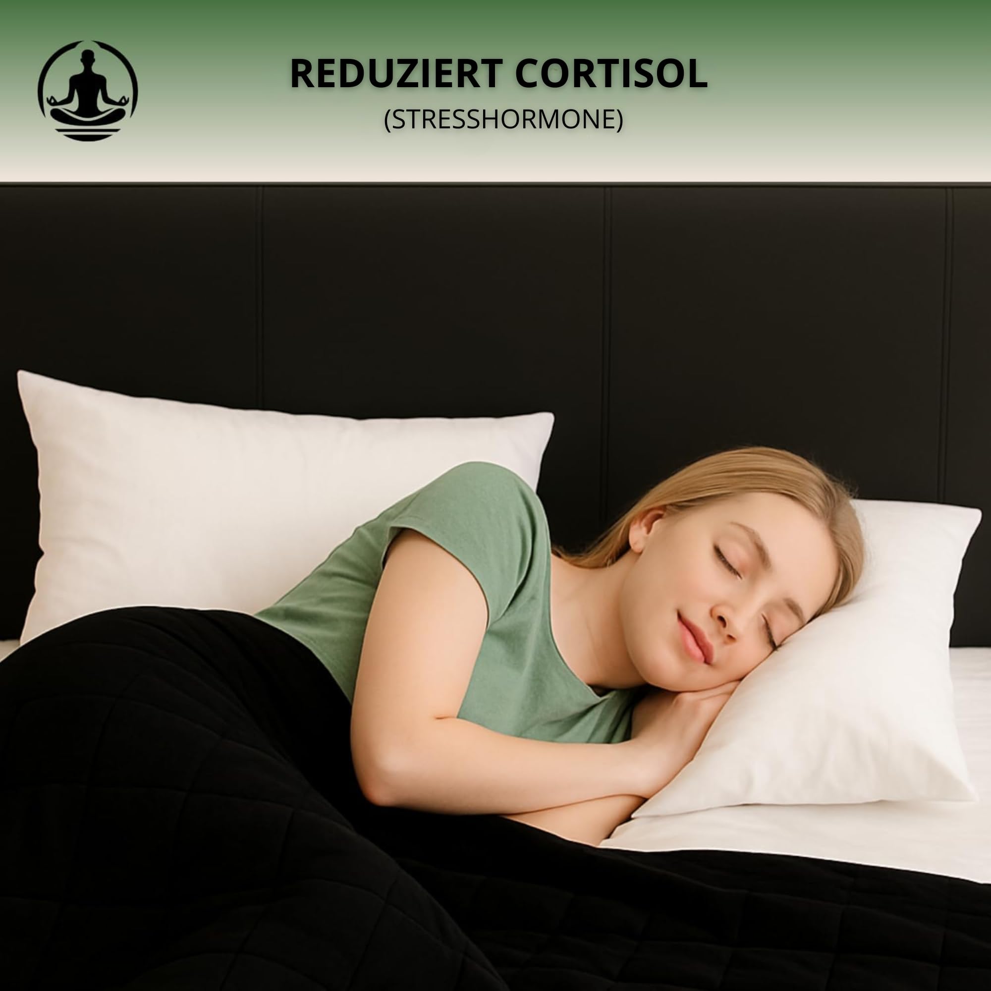 Vonia Gewichtsdecke 7 KG, Anti-Stress Entspannungsdecke, 150 x 200 cm, Therapiedecke for Adult, Noir
