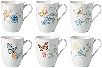 Vista 12 de Lenox Butterfly Meadow 817046 - Juego de 6 platos para aperitivos, 3.05 libras