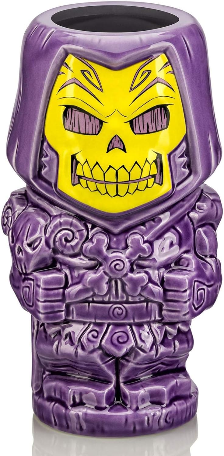 Geeki Tikis Masters of the Universe Skeletor Ceramic Mug | Official Collectible Tiki Cup | Tropical Drinkware For Home Barware Set | Holds 21 Ounces
