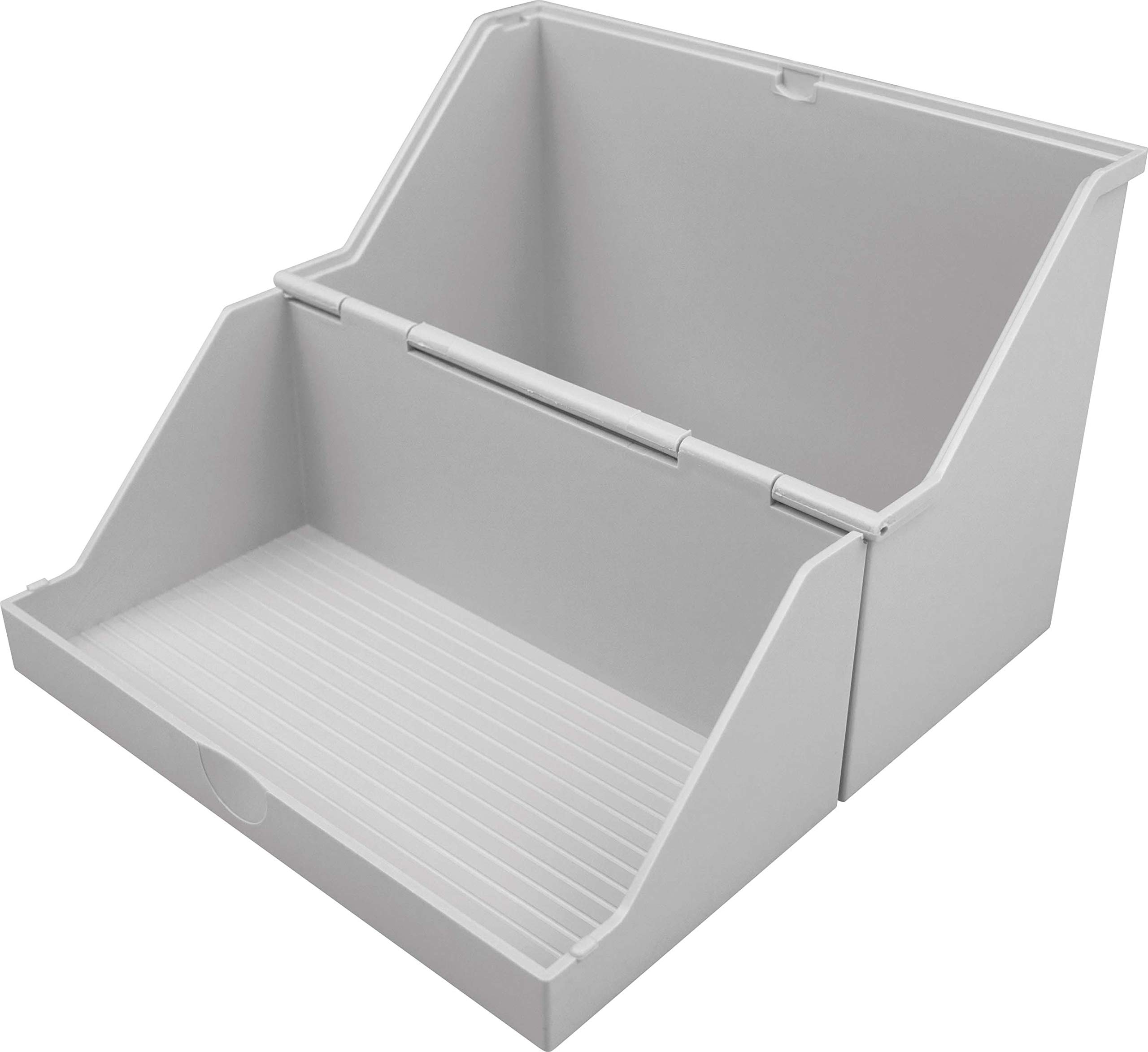 Helit Petite Caisse de Fichier Format A5 à l'Italienne Gris