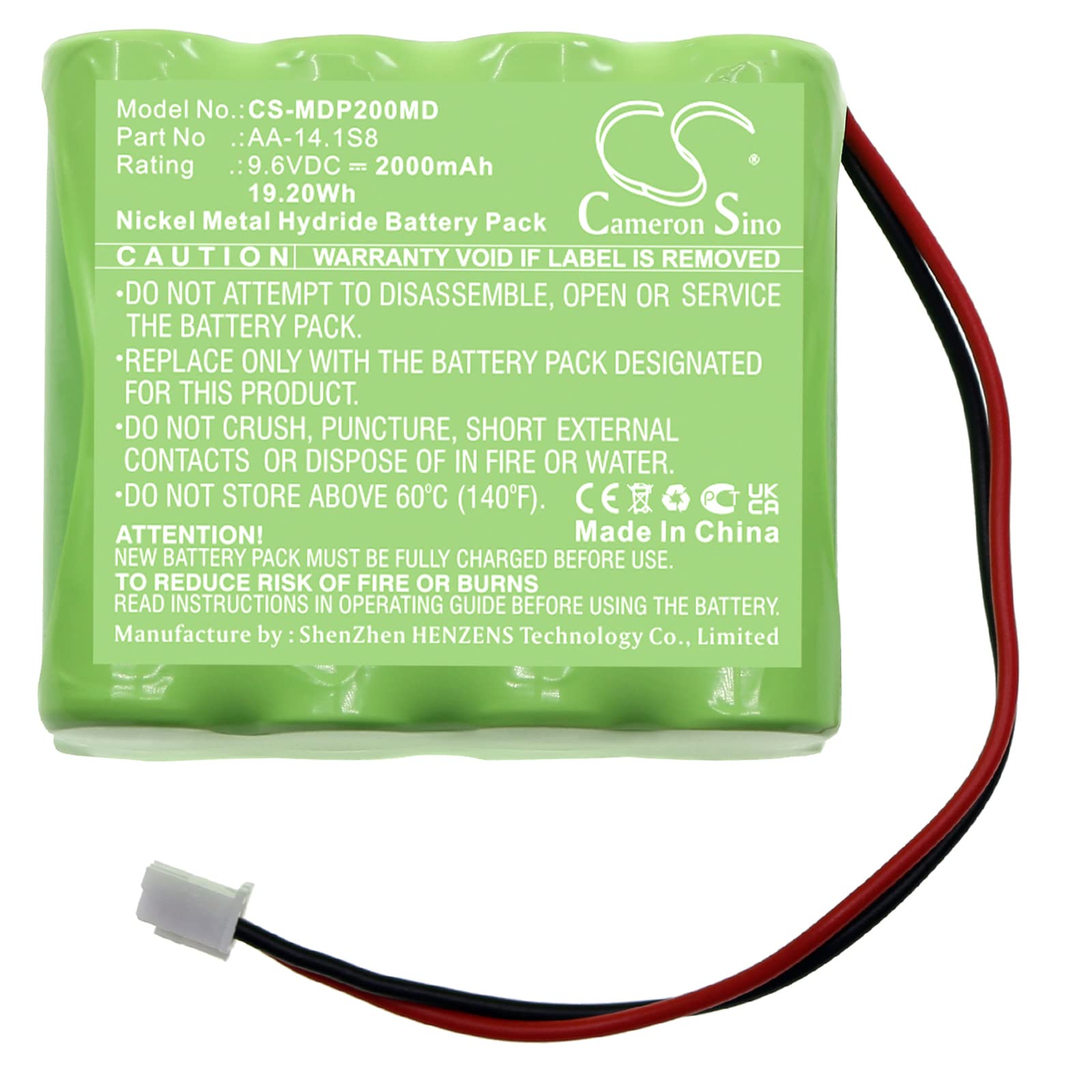 Batterie de rechange pour Medima (2000 mAh, numéro de pièce : AA-14.1S8)