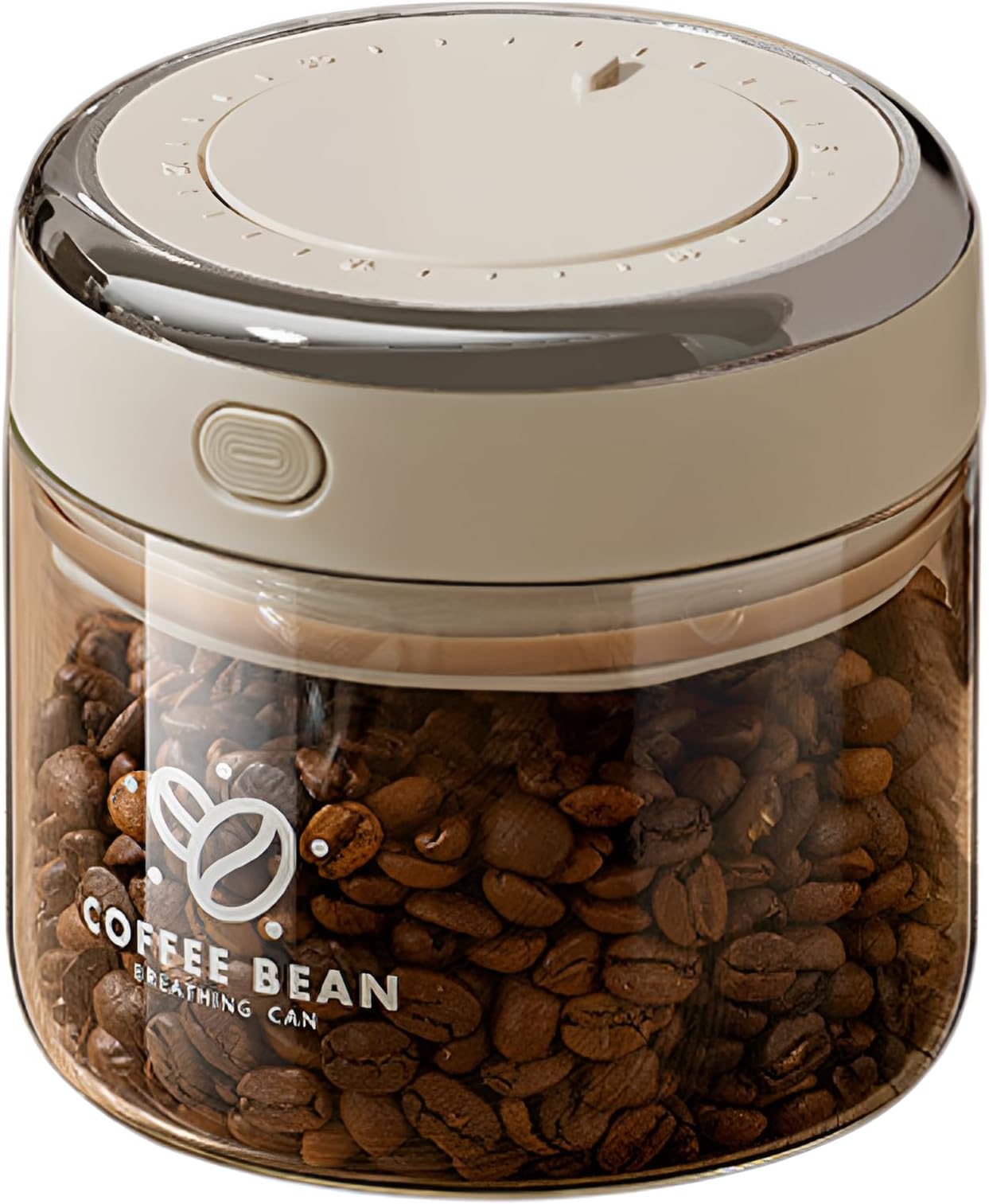 Vacuum Storage Container, Glass, Coffee Bean Storage Container, Coffee Canister, Light Shielding Design, Coffee Bean Storage, 16.9 fl oz (500 ml) / 43.9 fl oz (1,100 ml) / 66.9 fl oz (1,700 ml