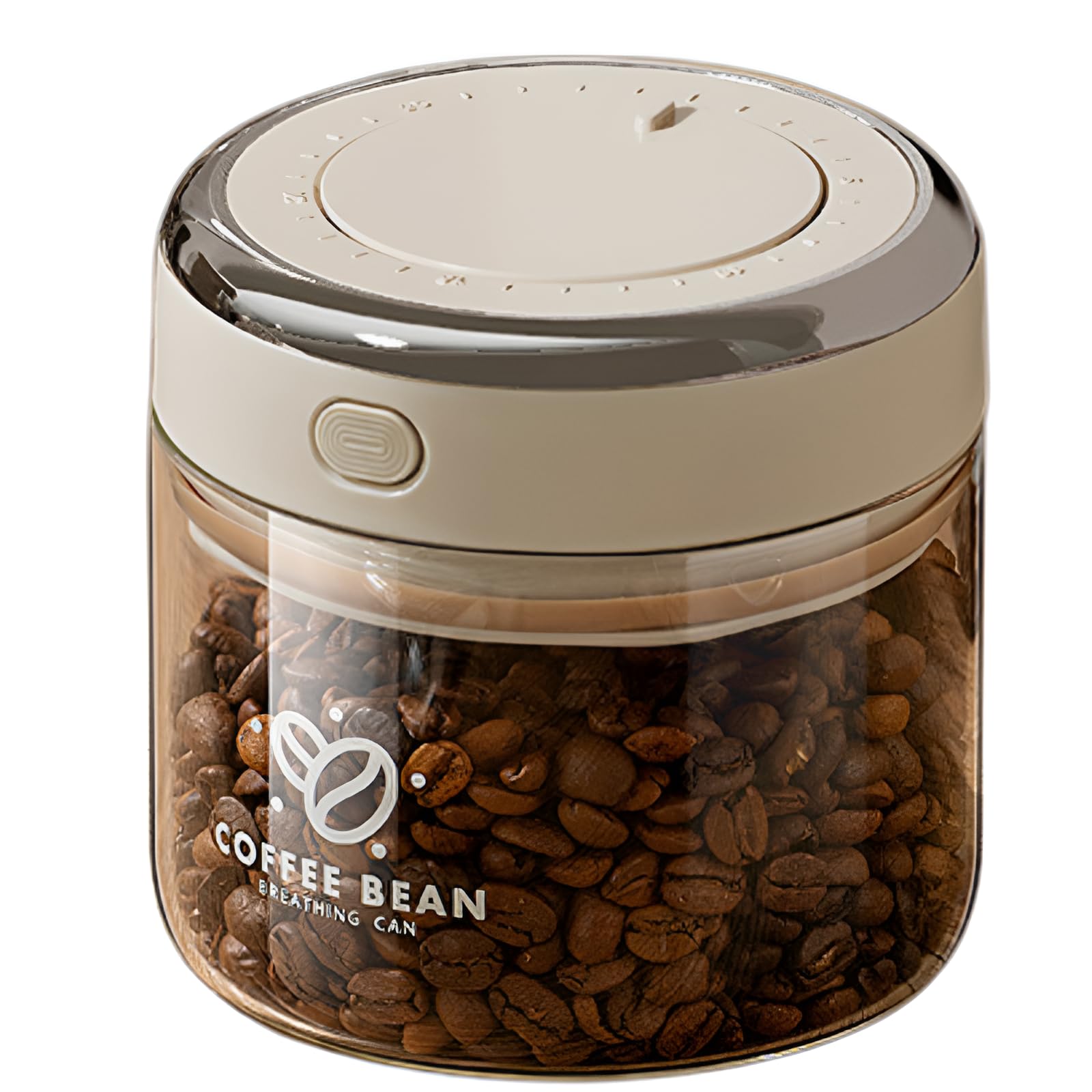 Vacuum Storage Container, Glass, Coffee Bean Storage Container, Coffee Canister, Light Shielding Design, Coffee Bean Storage, 16.9 fl oz (500 ml) / 43.9 fl oz (1,100 ml) / 66.9 fl oz (1,700 ml