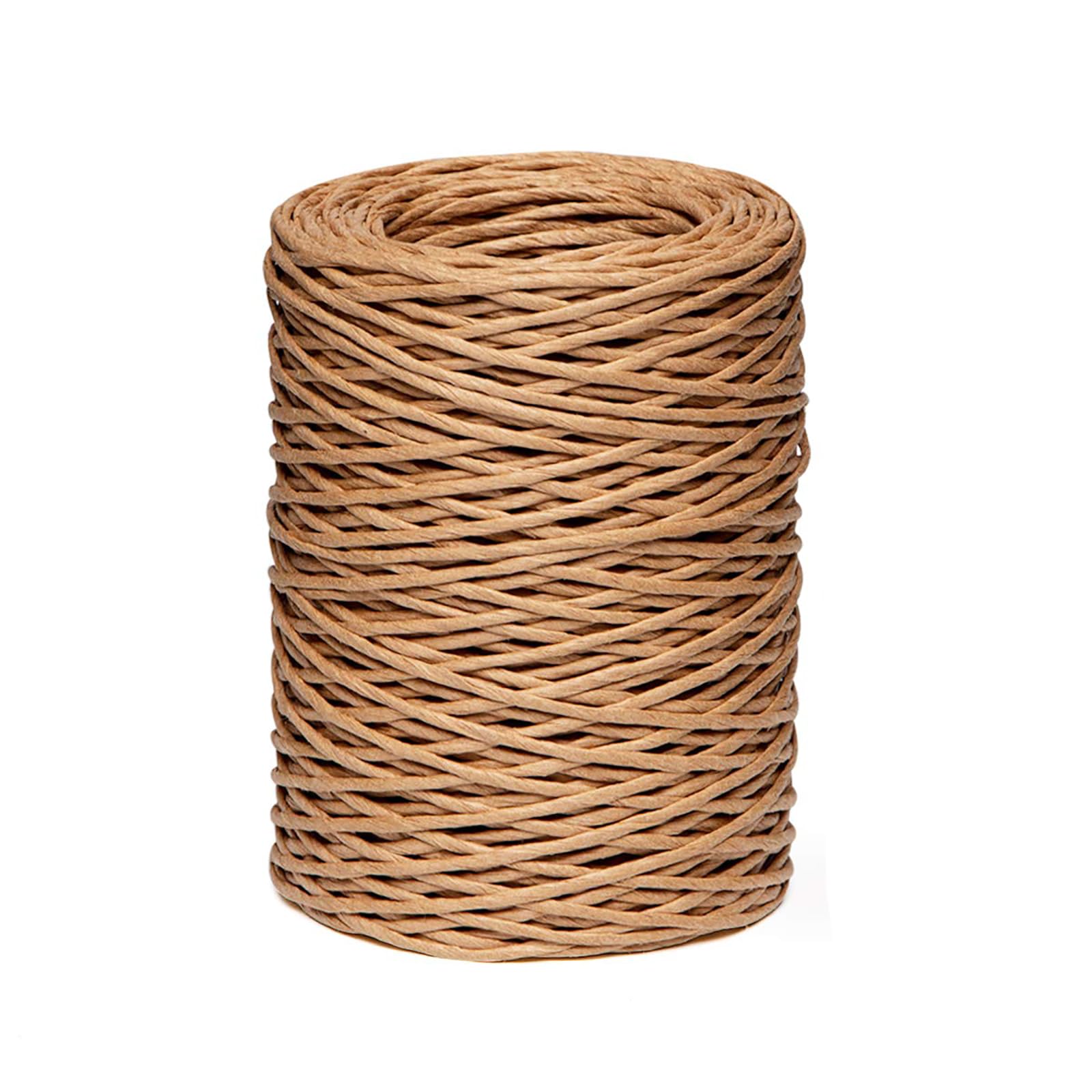 Shirene Paper Covered Wire,200m 2mm Natural Paper Wrap Wires Ccowhide Color for Flower Arrangement Corolla Christmas Wreath Making Wedding Decoration DIY Process Wire,Brown