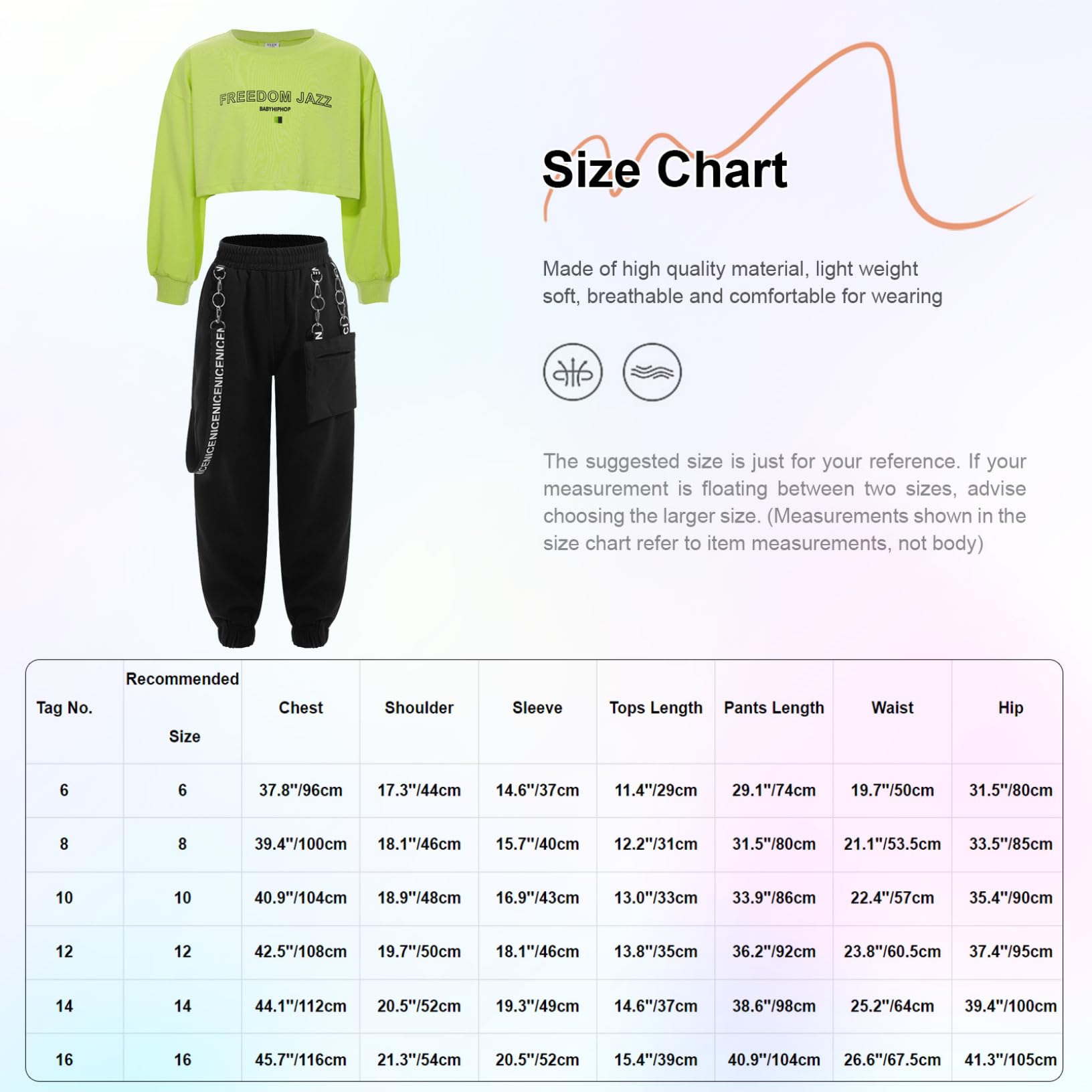 Dziecięcy zestaw odzieży sportowej Crop Top ze spodniami cargo, dres treningowy, jazz, joga, hip hop, zestaw do tańca, zestaw odzieży