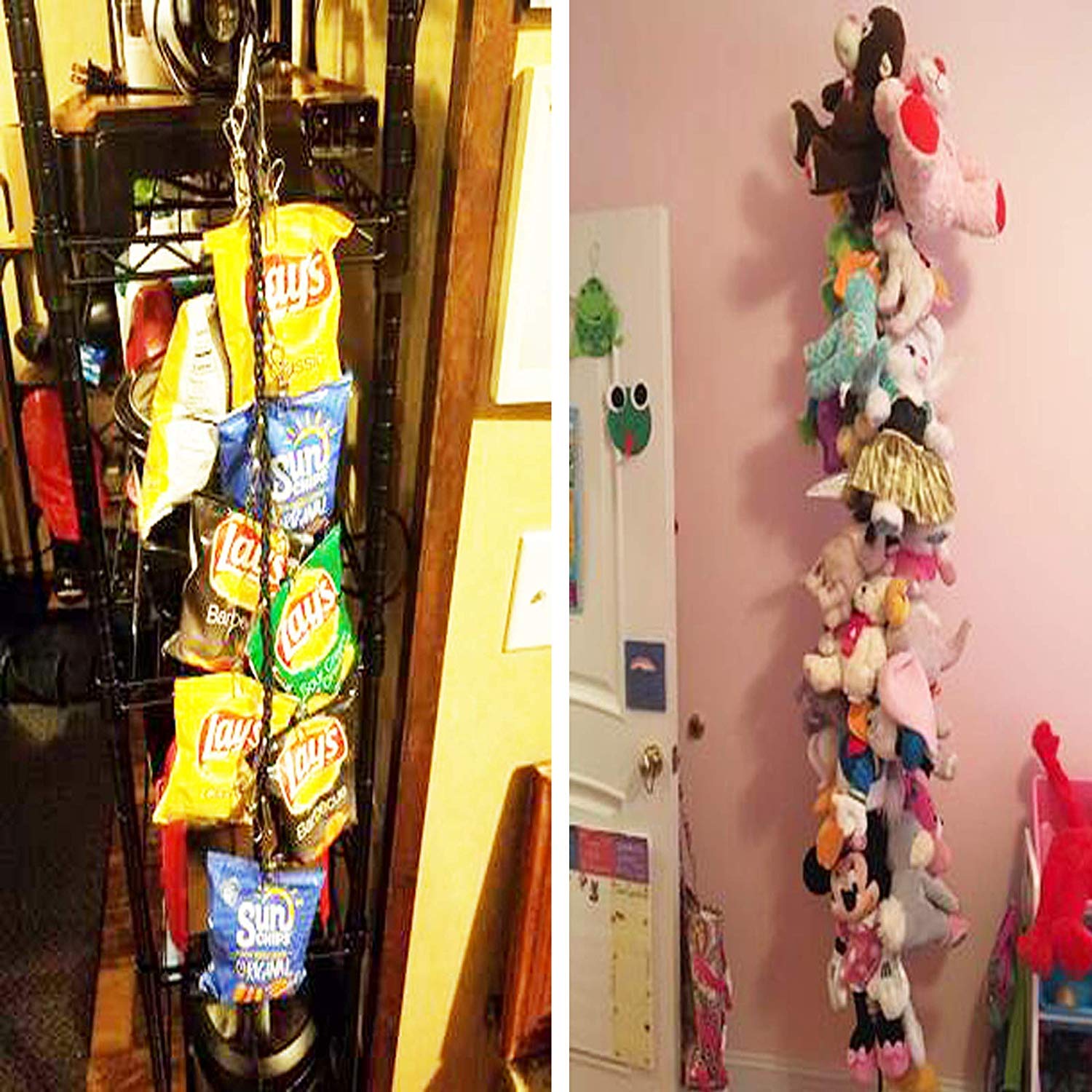 Amazon.com: Storage Chain Cap Organizer hat Rack System Caps