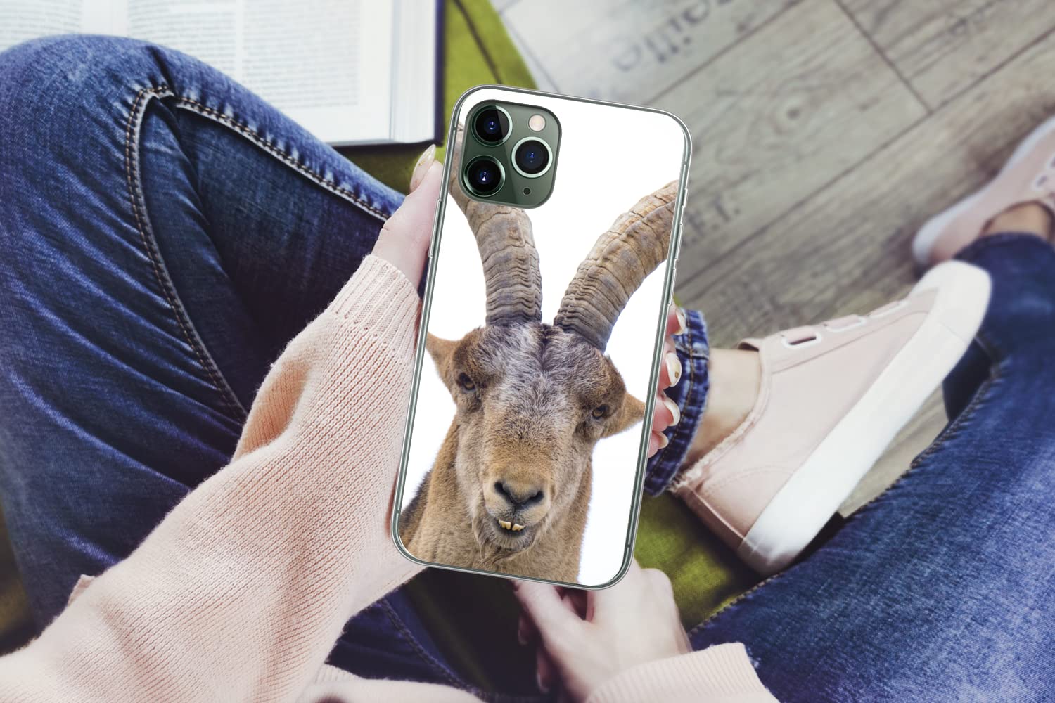 MuchoWow Funda para iPhone 11 Pro - Capricornio - Animales - Hoorn - Funda de Silicona/Funda Blanda para teléfono móvil