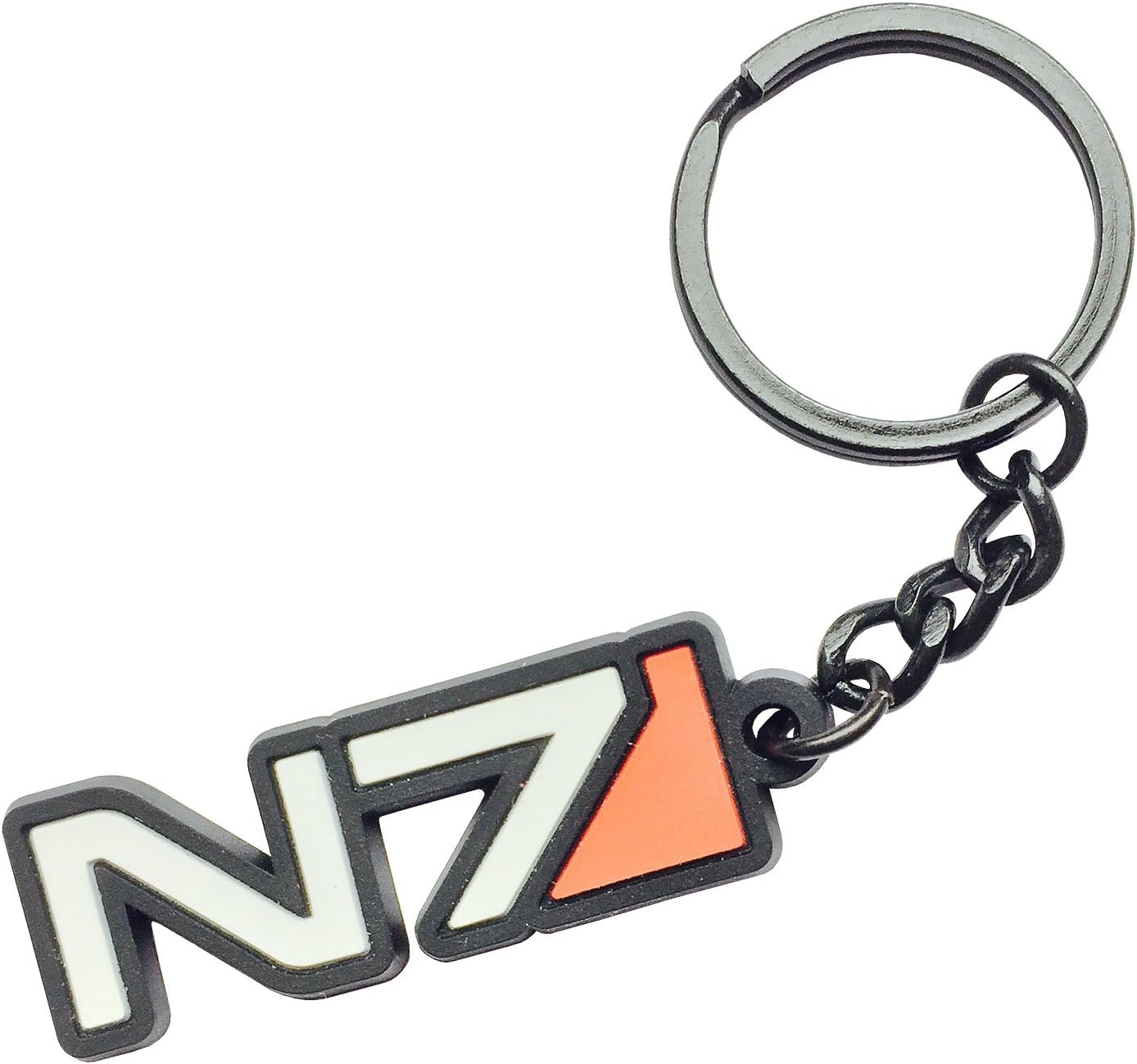 Mass Effect N7 Black Rubber Keychain