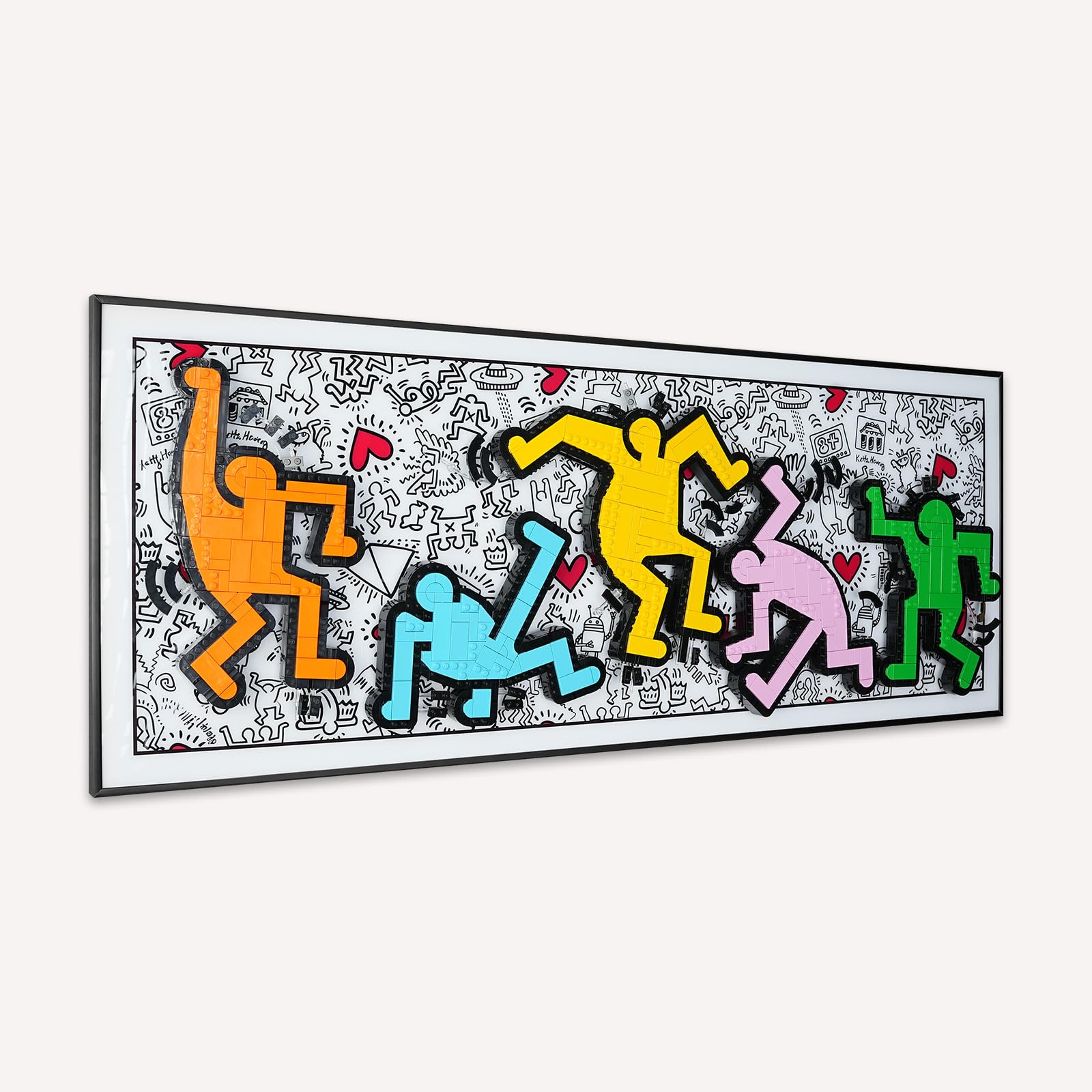 Display Wallboard für Lego 31216 Keith Haring (Modell Nicht enthalten) Wandhalterung für 31216 Sammlermodell, platzsparend, kreative Heimdekoration