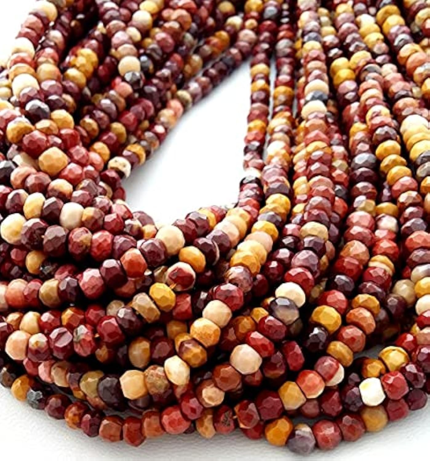 Mookaite jasper perles facettées LKBEADS de 5mm pour création haut de gamme