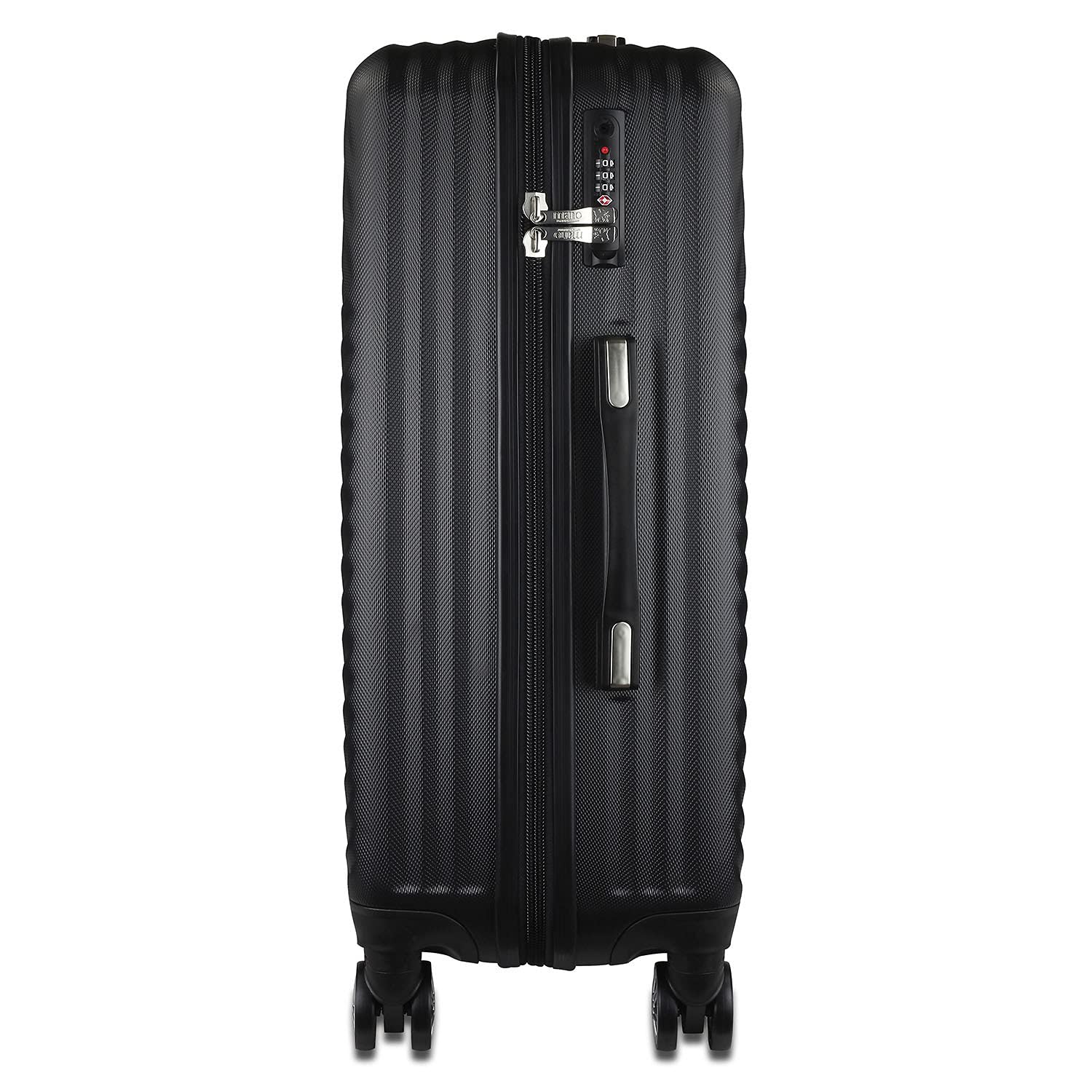 Mano Don Carlo valigia rigida 67x45x26,5 cm, 62L, 4 ruote + lucchetto a combinazione TSA, nero