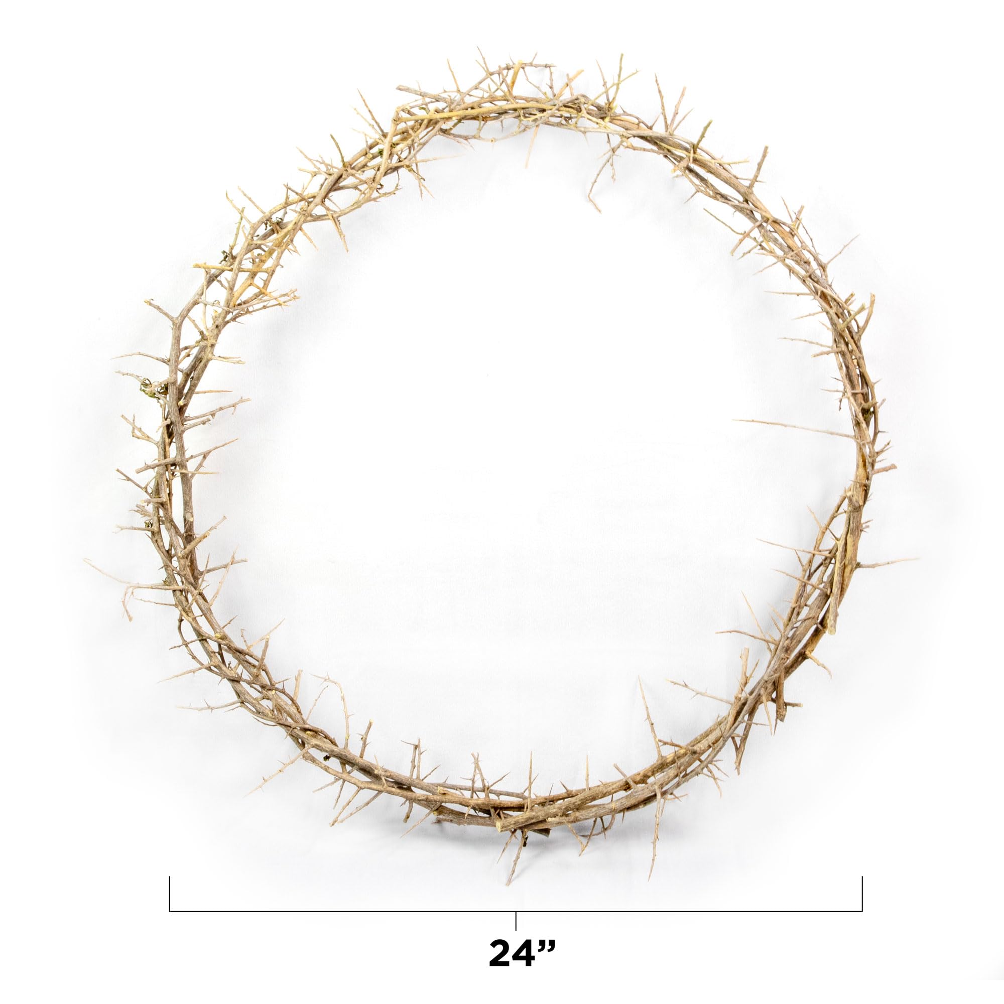 Authentic Crown Of Thorns From Jerusalem - 9" Holy Land Thorn Bush Replica, Cross Topper, Easter & Lent Decoration, Gift Boxed With Certificate - View #9